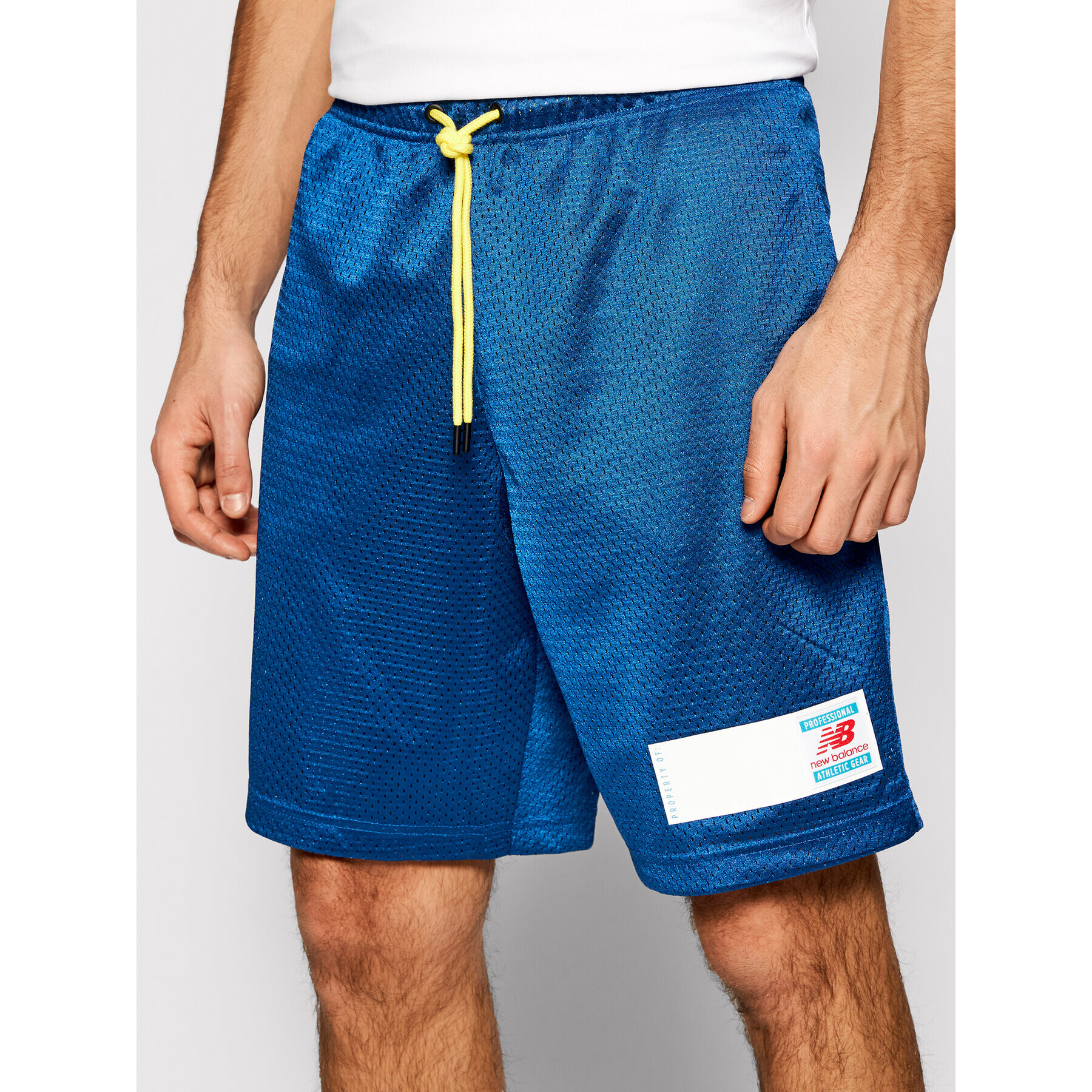 New Balance Спортни шорти Essentials Mesh MS11503 Син Athletic Fit - Pepit.bg