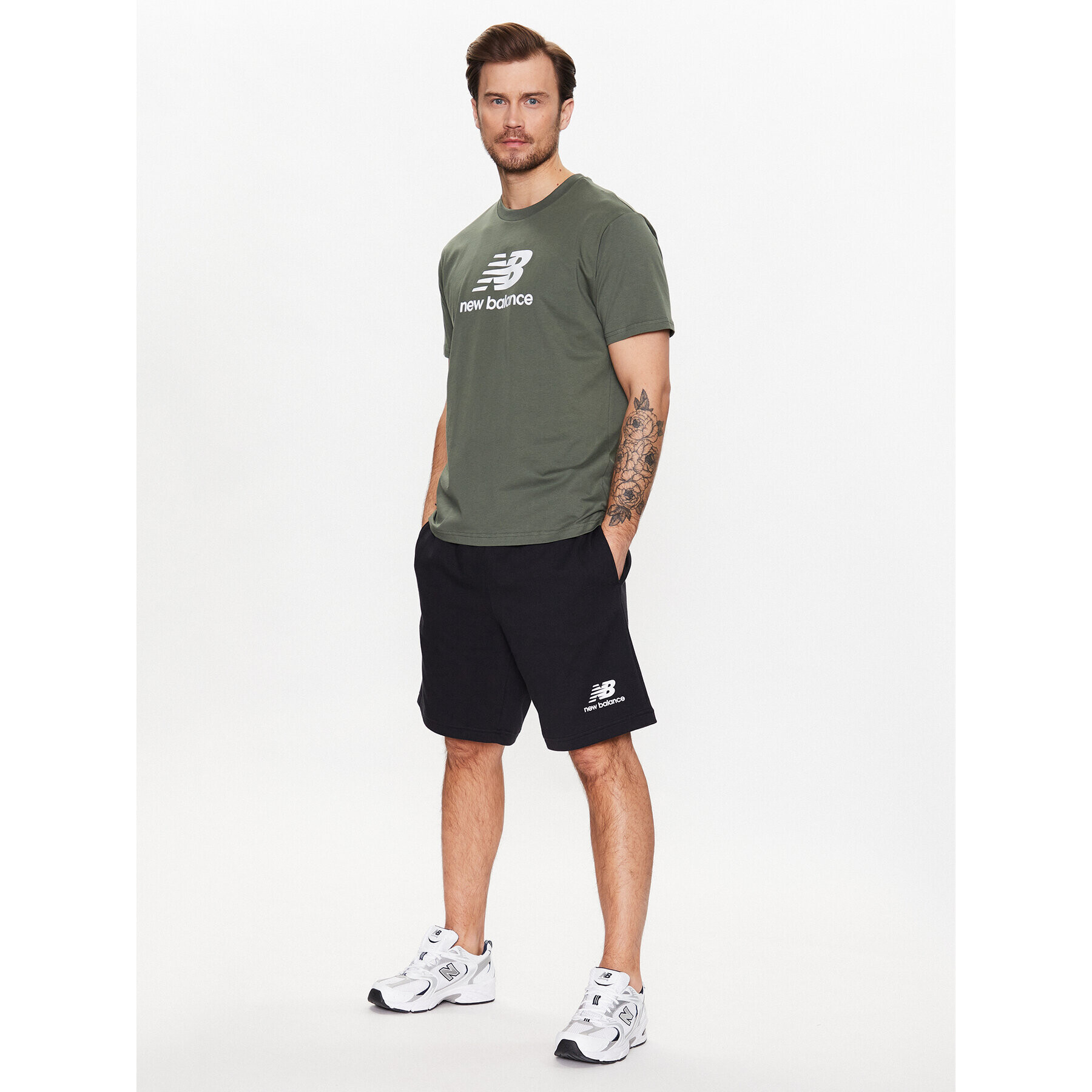 New Balance Спортни шорти MS3154 Черен Regular Fit - Pepit.bg