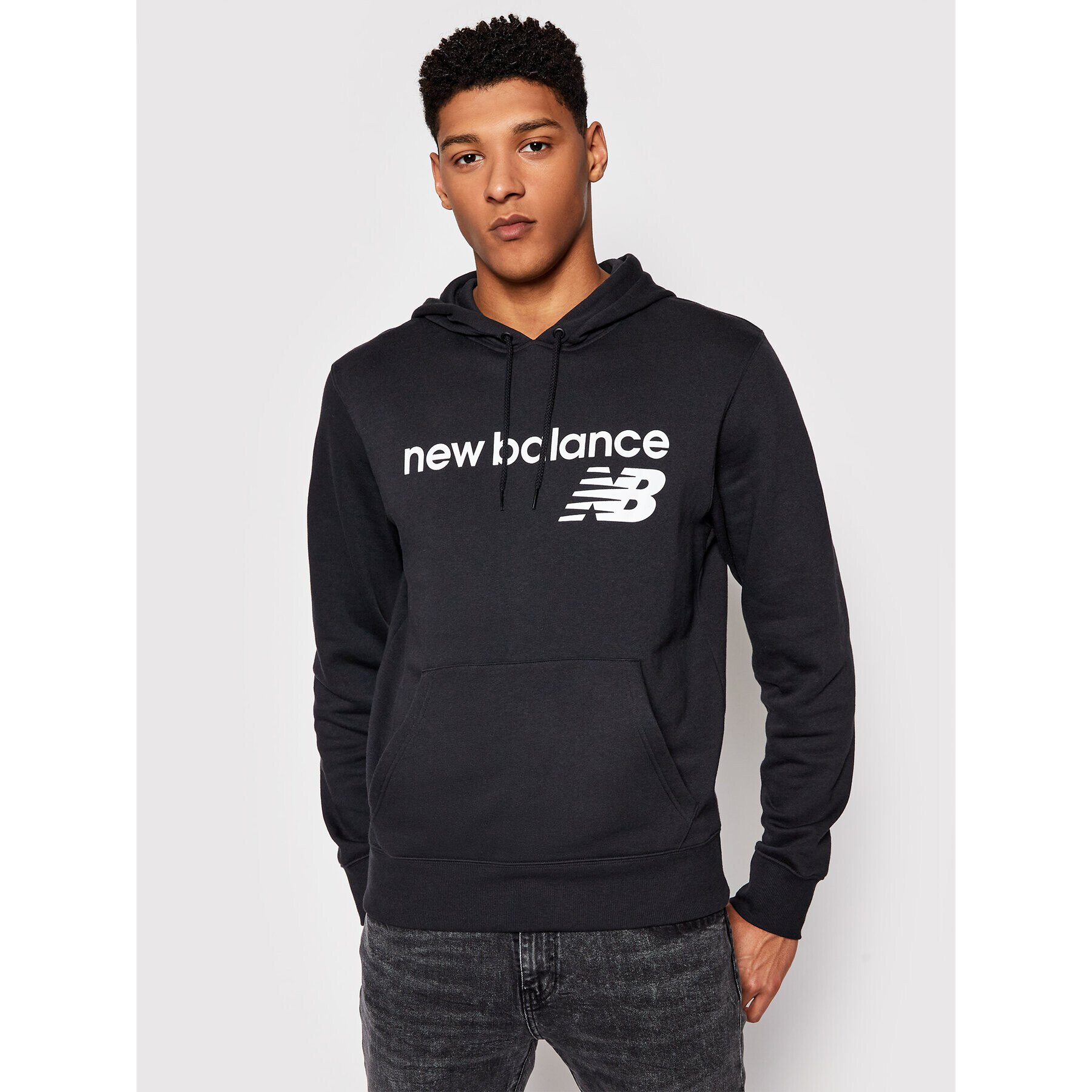 New Balance Суитшърт C C F Hoodie MT03910 Черен Relaxed Fit - Pepit.bg