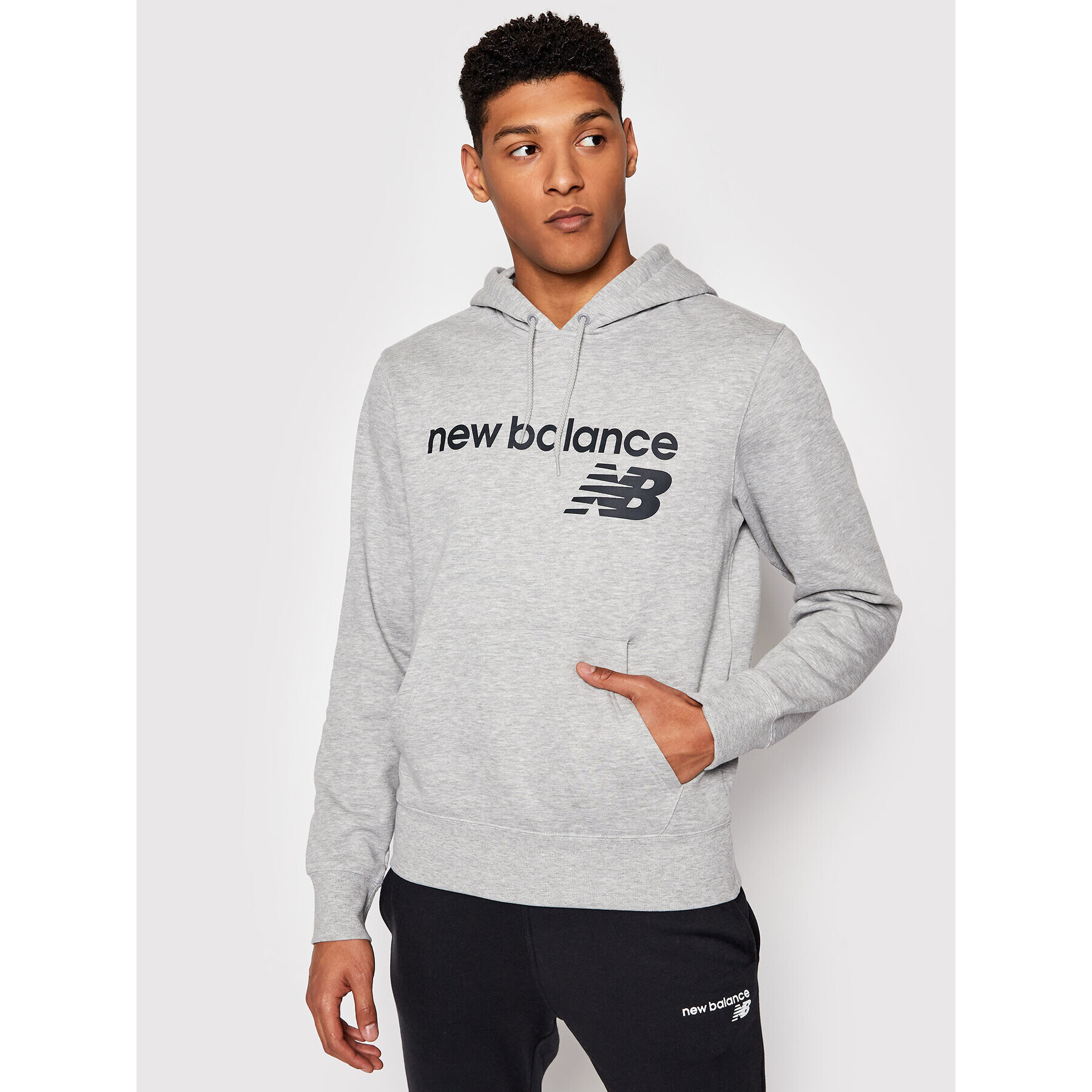 New Balance Суитшърт C C F Hoodie MT03910 Сив Relaxed Fit - Pepit.bg