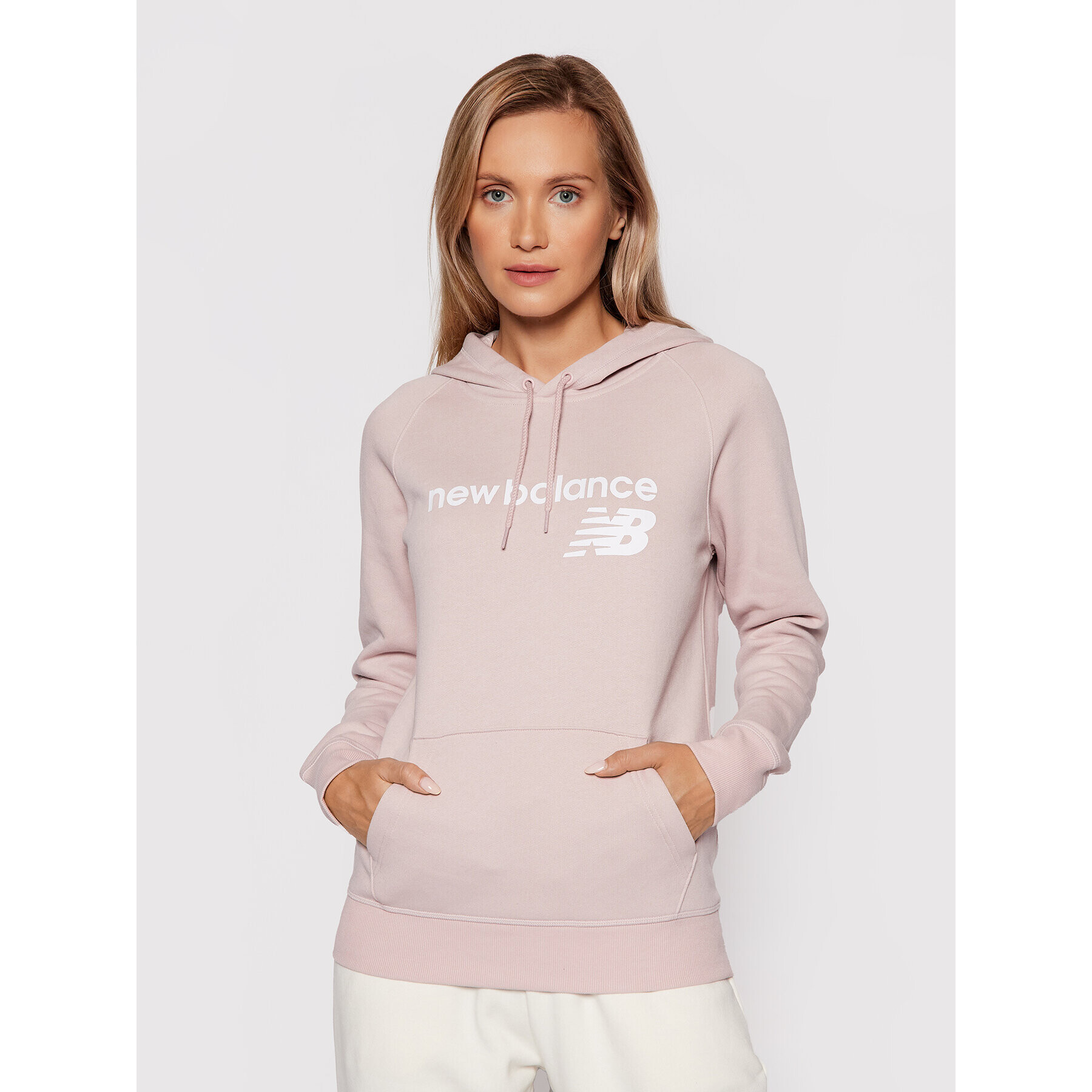 New Balance Суитшърт Classic Core Fleece WT03810 Розов Relaxed Fit - Pepit.bg