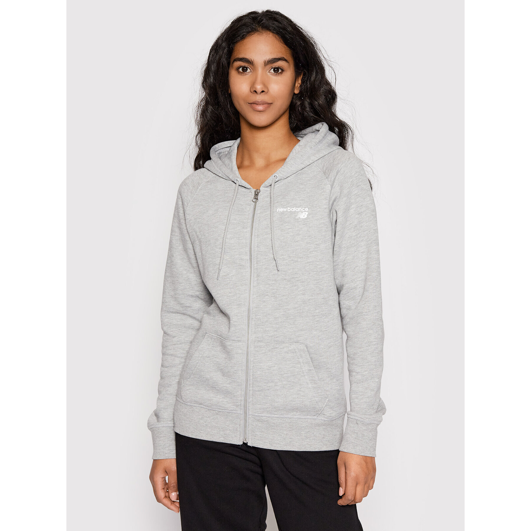 New Balance Суитшърт Classic Core WJ03806 Сив Relaxed Fit - Pepit.bg