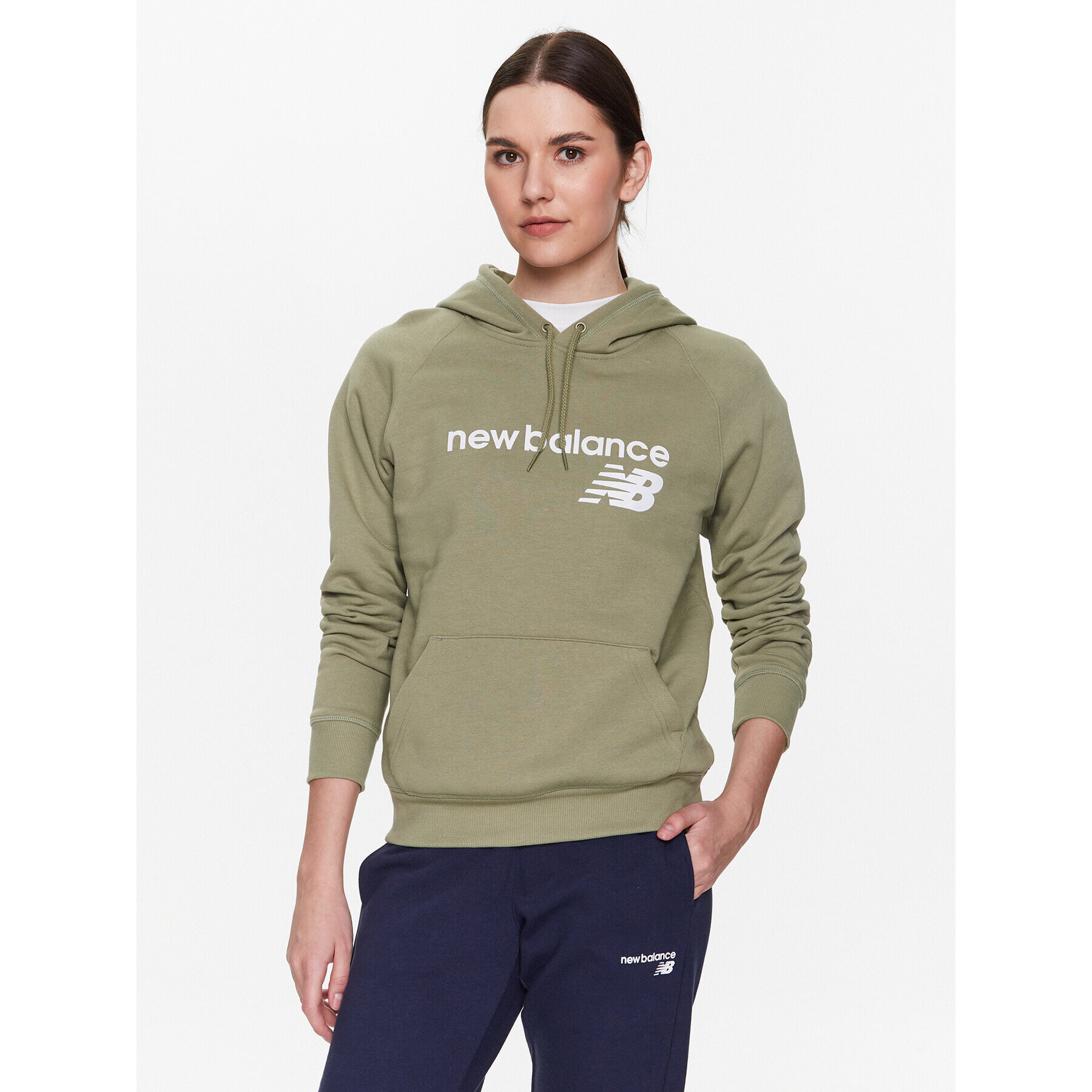 New Balance Суитшърт Classic Core WT03810 Зелен Relaxed Fit - Pepit.bg