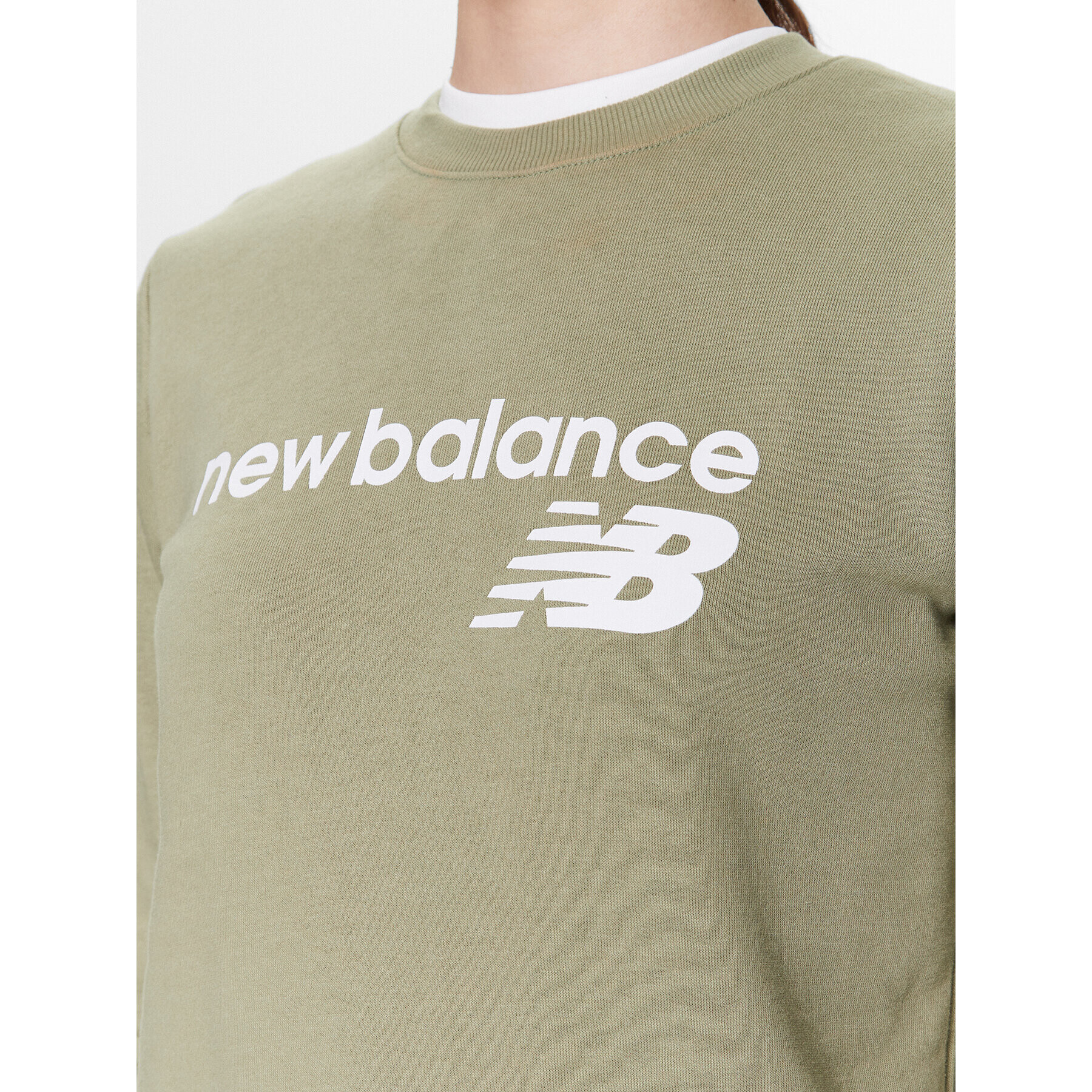 New Balance Суитшърт Classic Core WT03811 Зелен Relaxed Fit - Pepit.bg