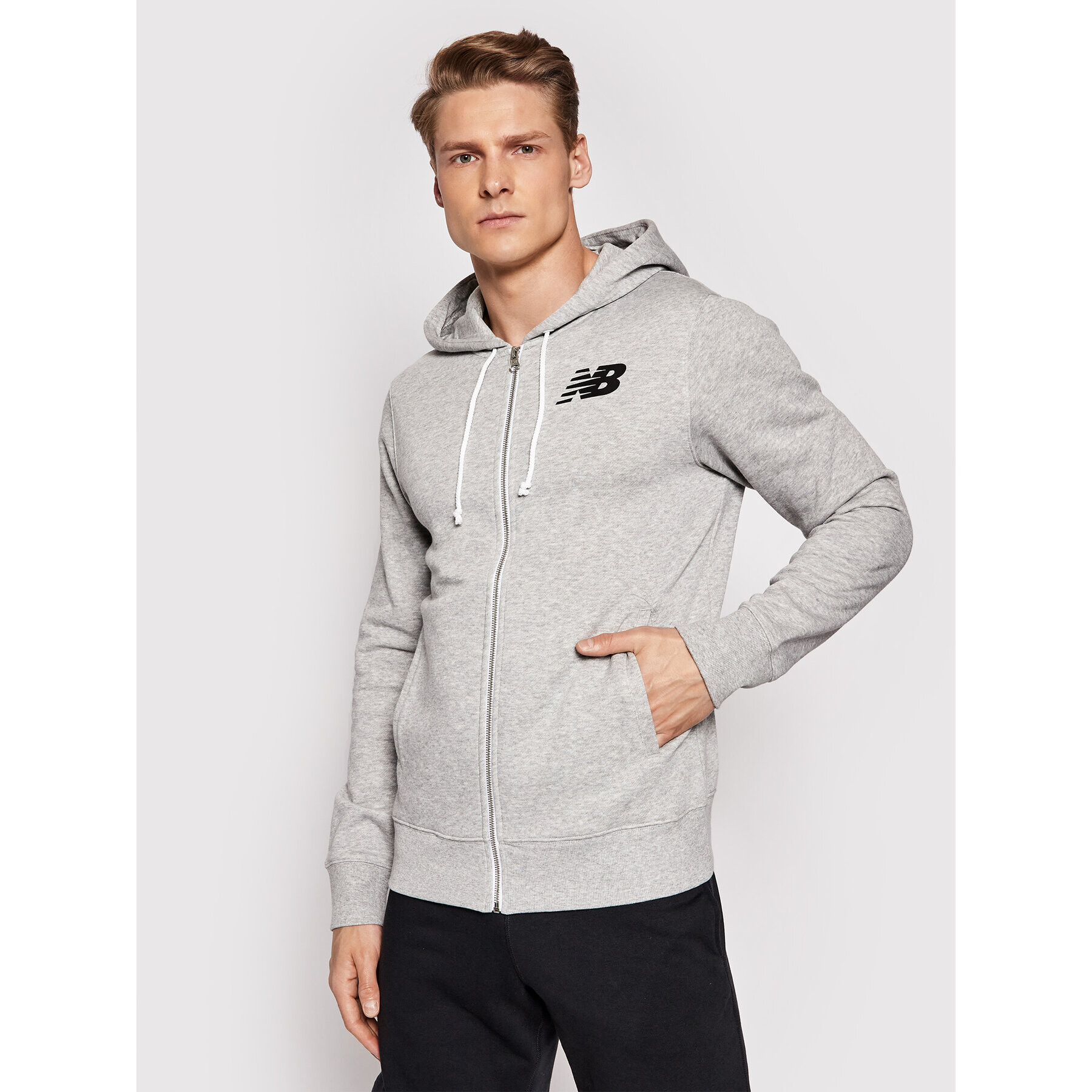 New Balance Суитшърт Core MJ83980 Сив Regular Fit - Pepit.bg