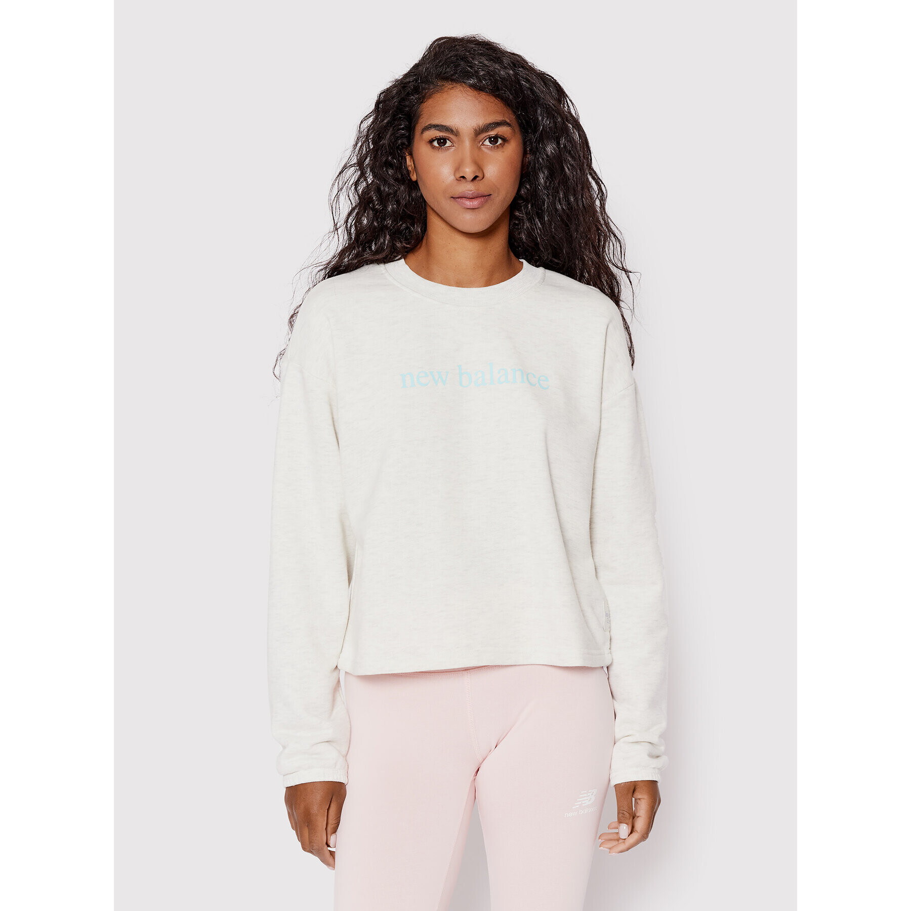 New Balance Суитшърт Crew WT21557 Сив Oversize - Pepit.bg