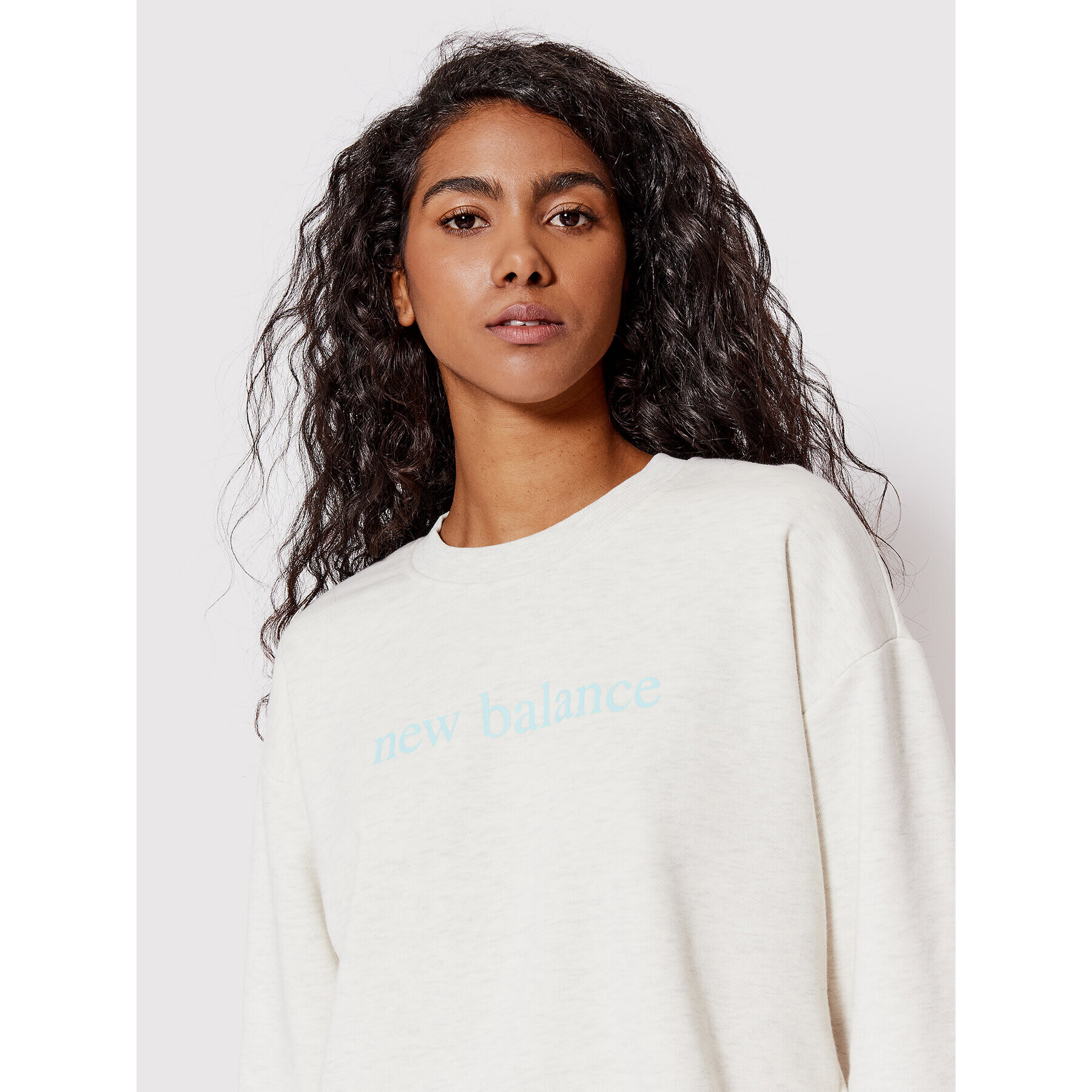 New Balance Суитшърт Crew WT21557 Сив Oversize - Pepit.bg
