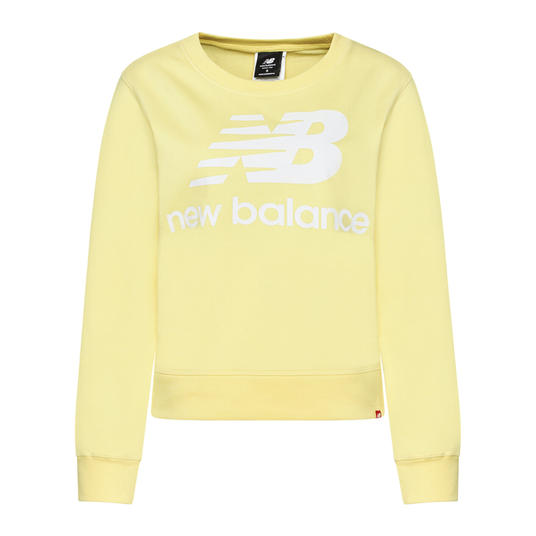 New Balance Суитшърт Essentials Crew WT03551 Жълт Relaxed Fit - Pepit.bg