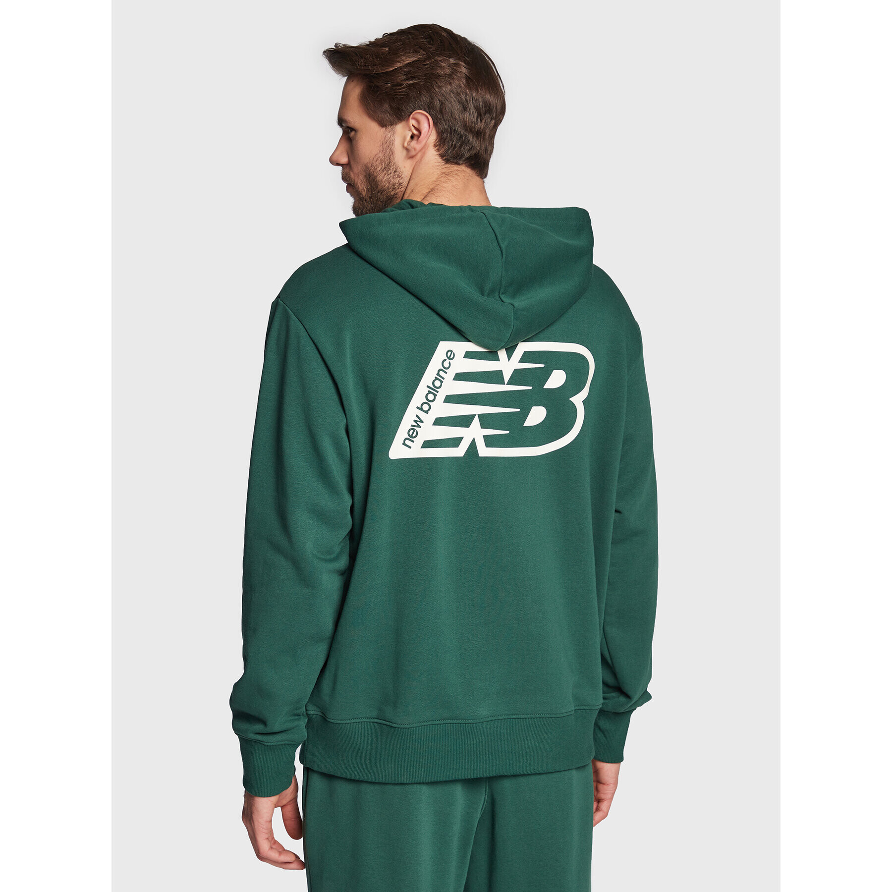 New Balance Суитшърт Essentials MT23511 Зелен Relaxed Fit - Pepit.bg