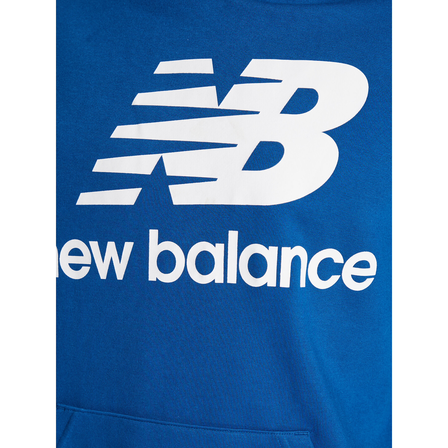 New Balance Суитшърт Essentials Stacked Logo MT03558 Син Relaxed Fit - Pepit.bg