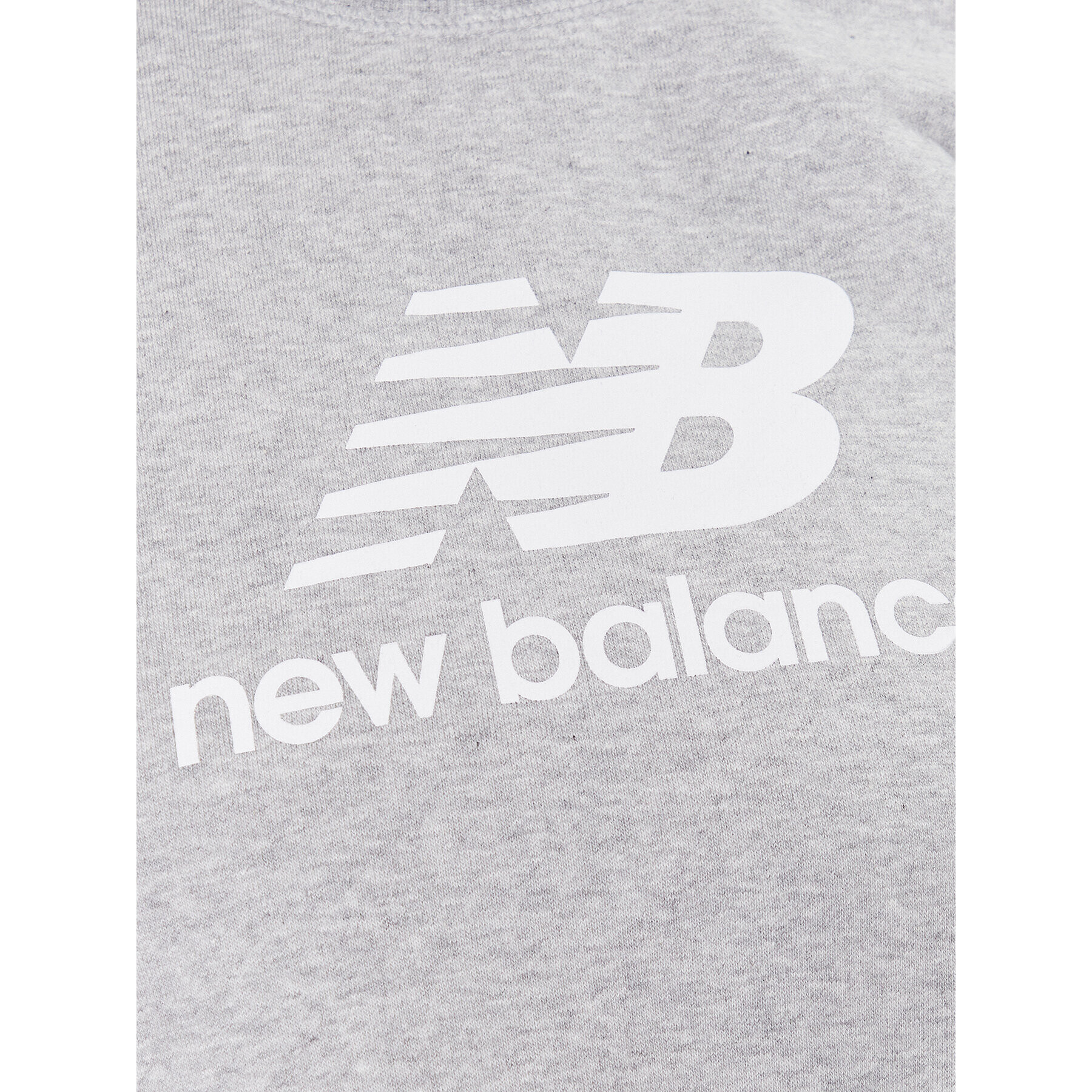 New Balance Суитшърт Essentials Stacked Logo WT31532 Сив Relaxed Fit - Pepit.bg