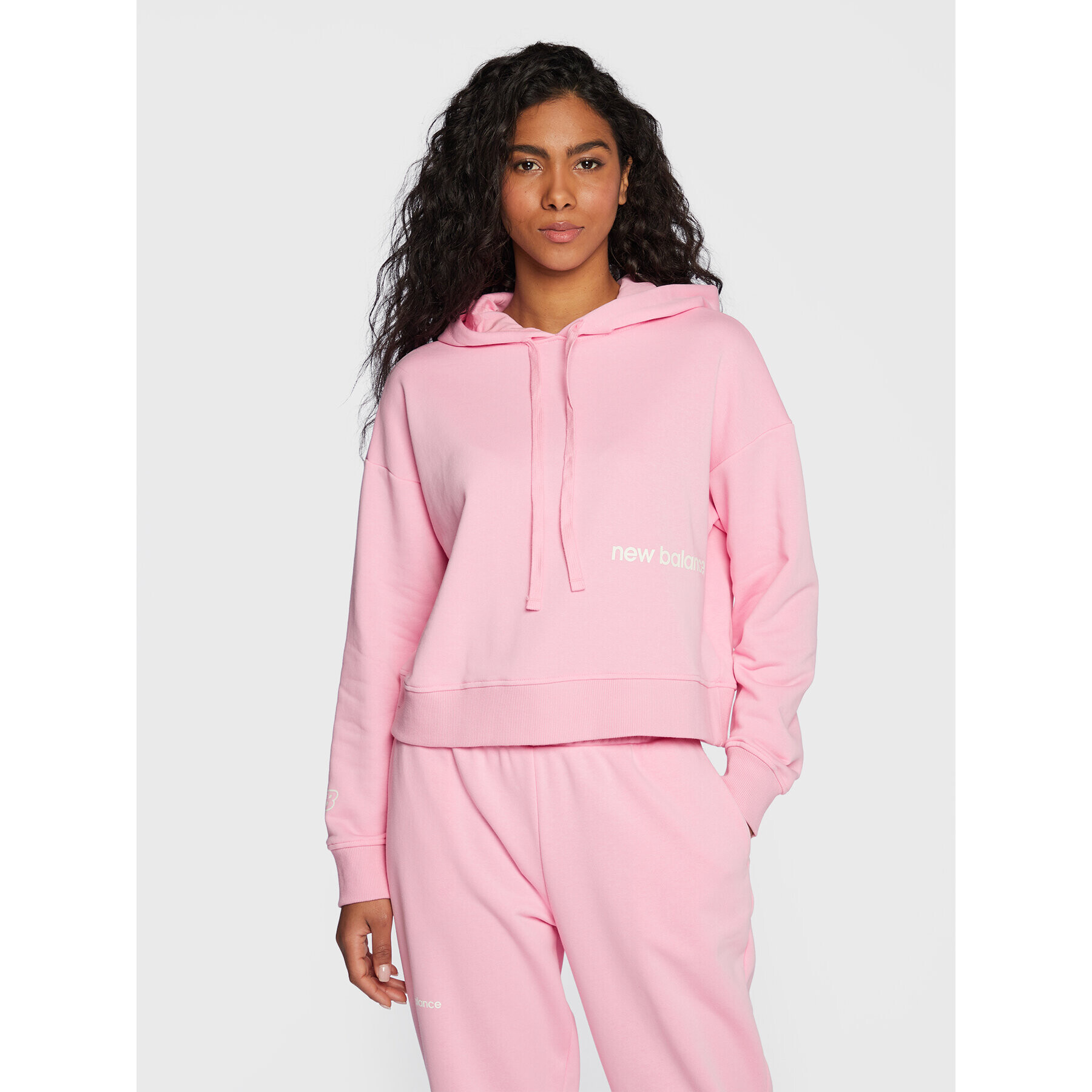 New Balance Суитшърт Essentials WT23512 Розов Relaxed Fit - Pepit.bg