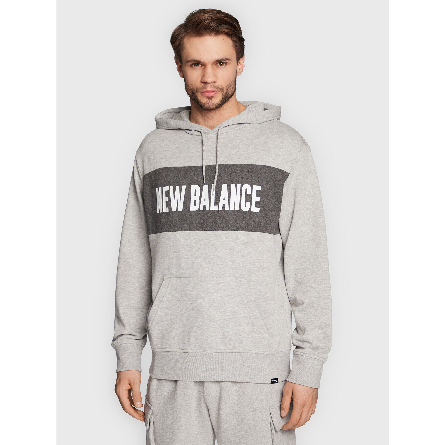 New Balance Суитшърт MT23900 Сив Relaxed Fit - Pepit.bg