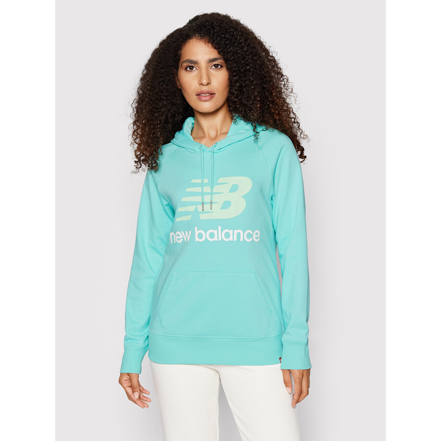 New Balance Суитшърт WT03550 Зелен Relaxed Fit - Pepit.bg