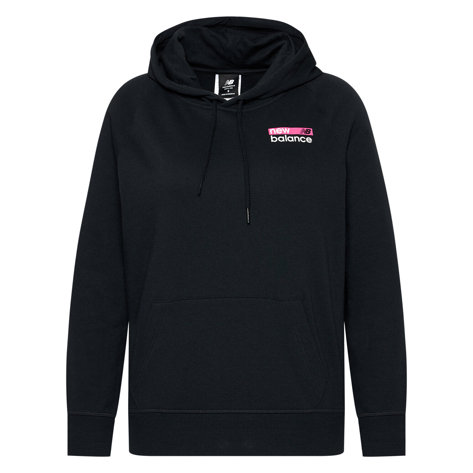 New Balance Суитшърт WT03802 Черен Relaxed Fit - Pepit.bg
