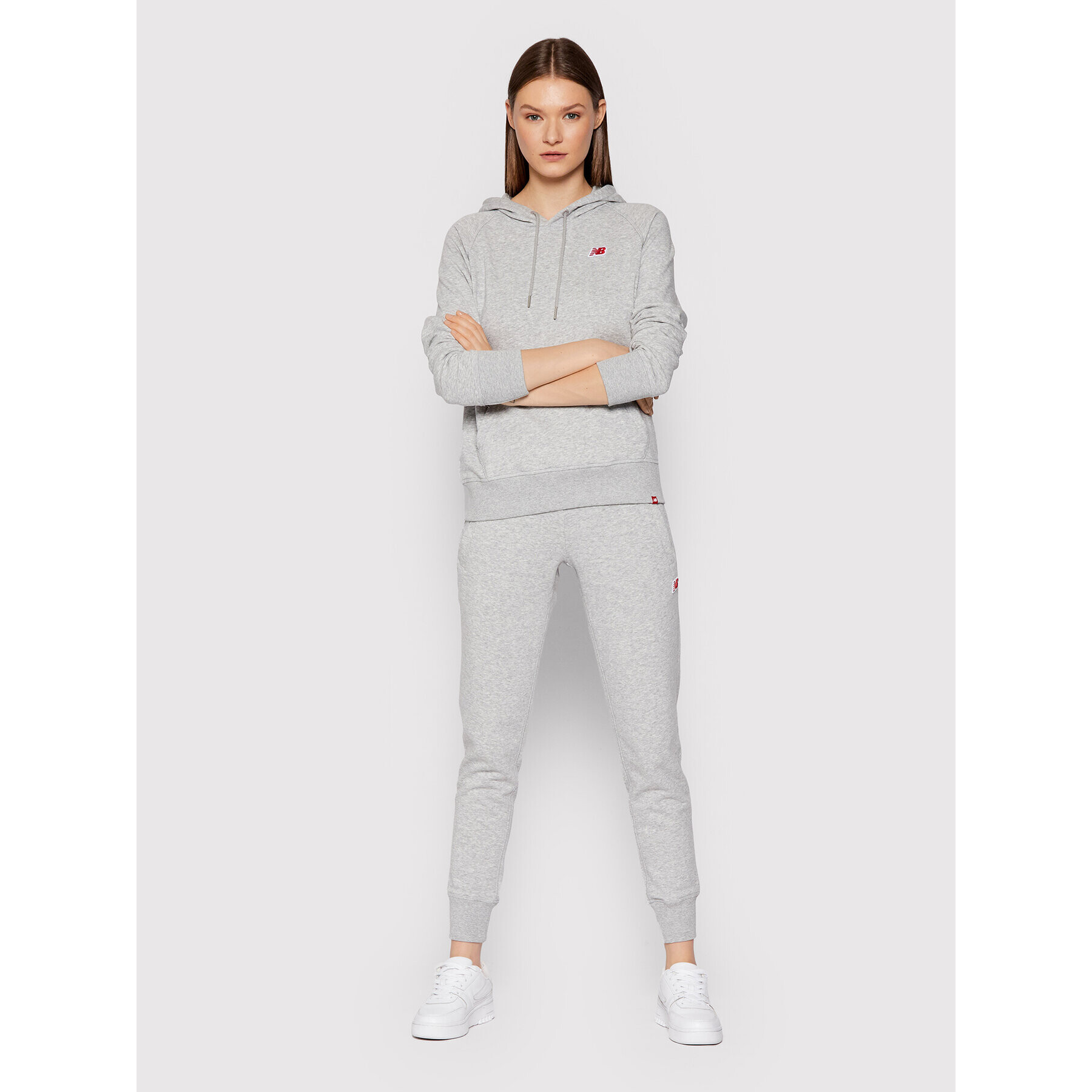 New Balance Суитшърт WT13570 Сив Relaxed Fit - Pepit.bg