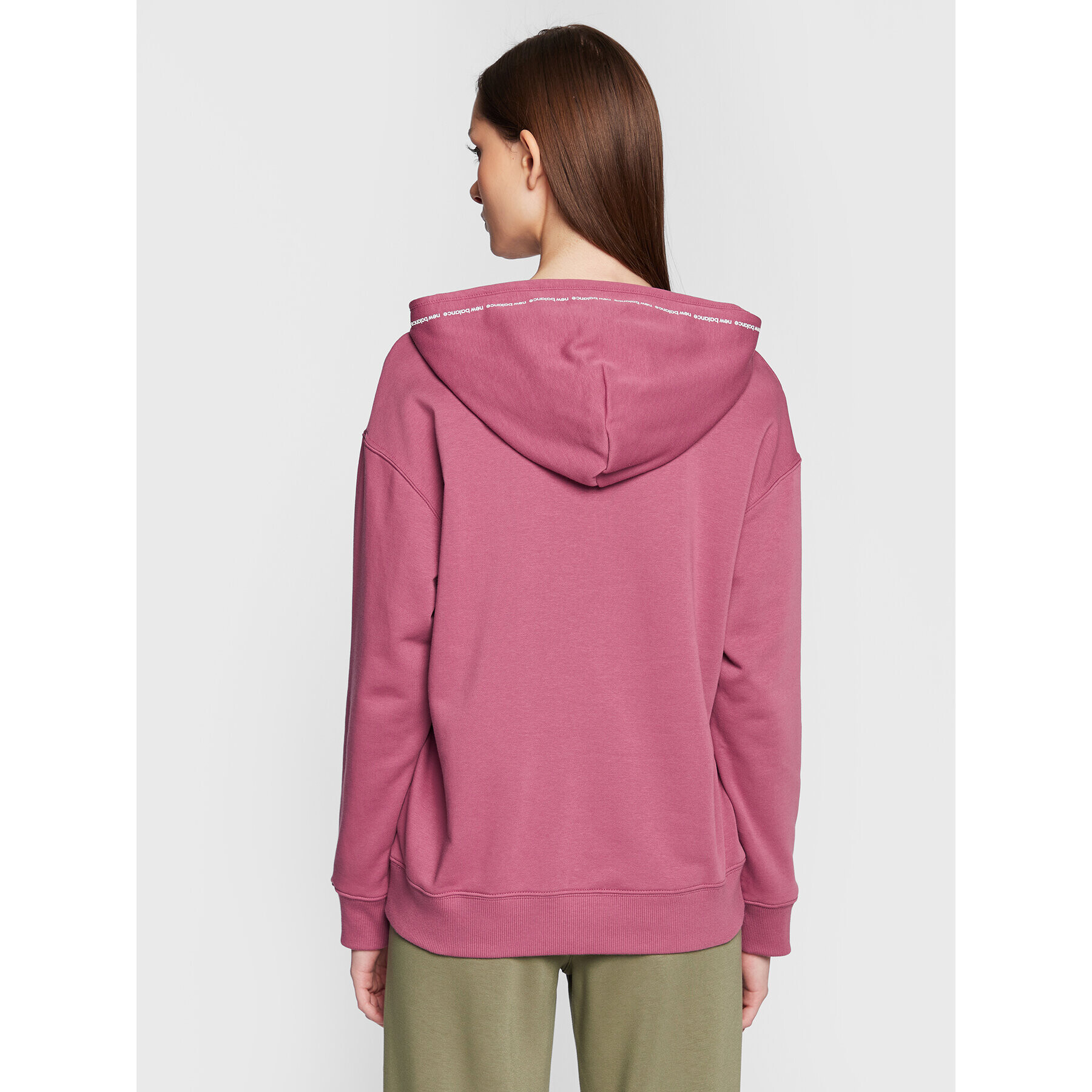 New Balance Суитшърт WT23516 Розов Oversize - Pepit.bg
