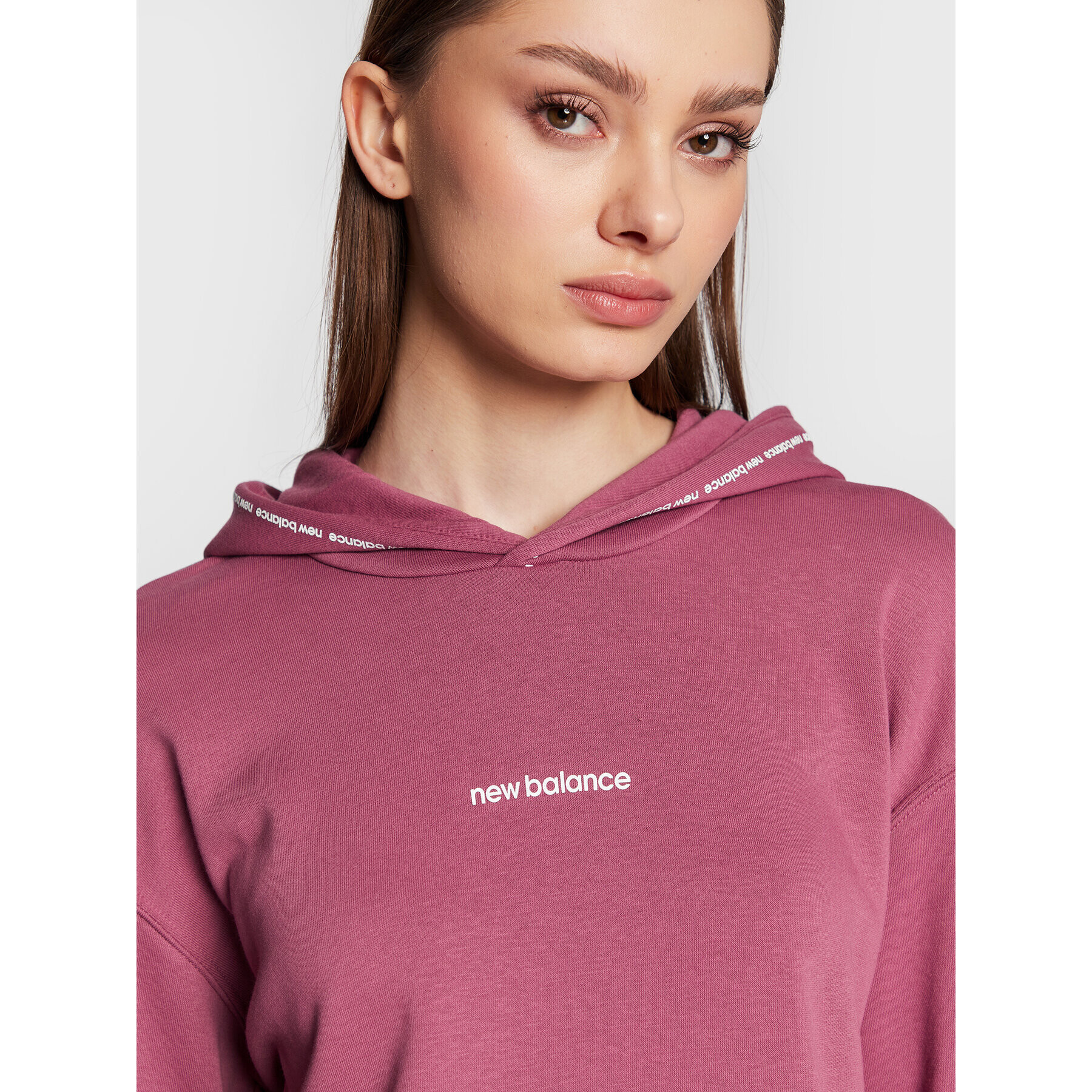 New Balance Суитшърт WT23516 Розов Oversize - Pepit.bg