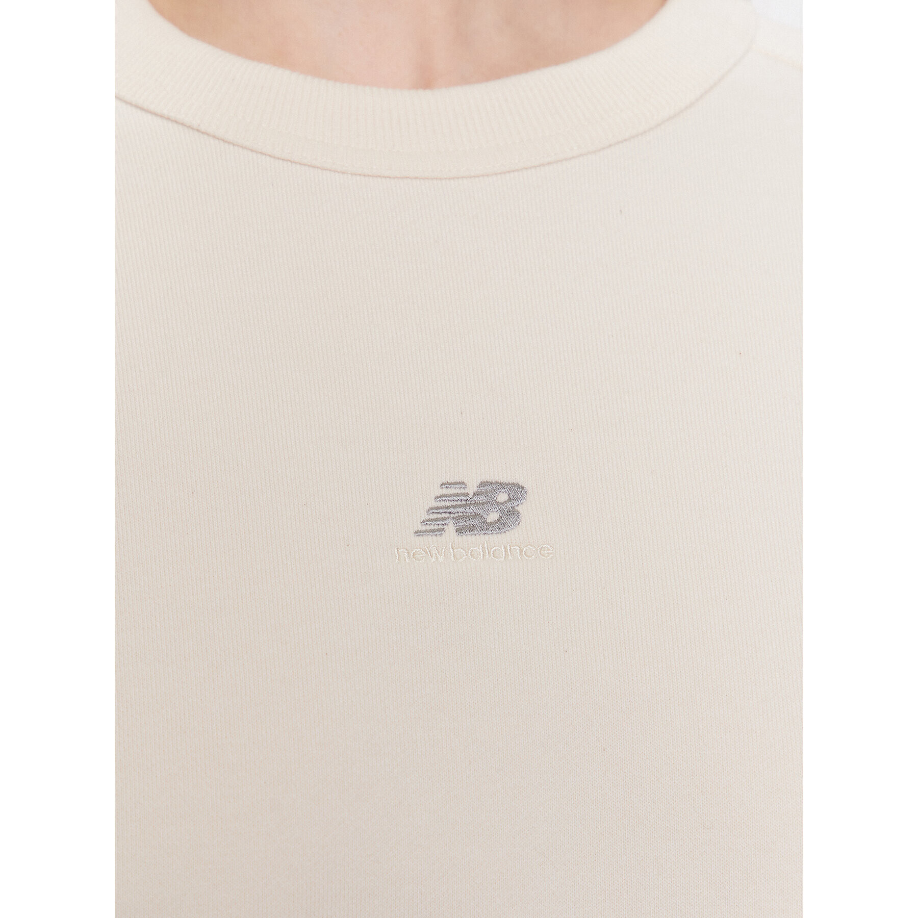 New Balance Суитшърт WT31500 Екрю Oversize - Pepit.bg