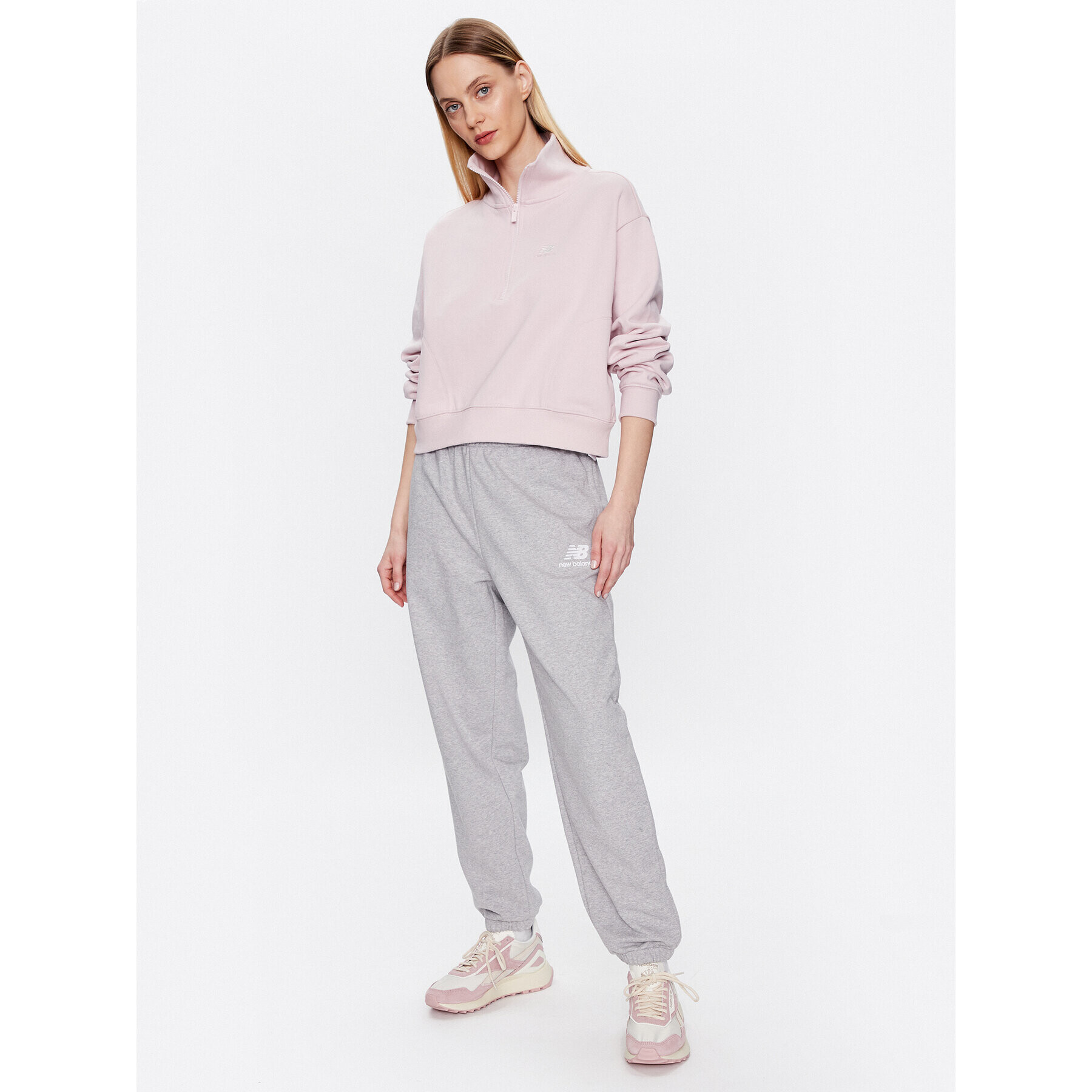 New Balance Суитшърт WT31501 Розов Oversize - Pepit.bg