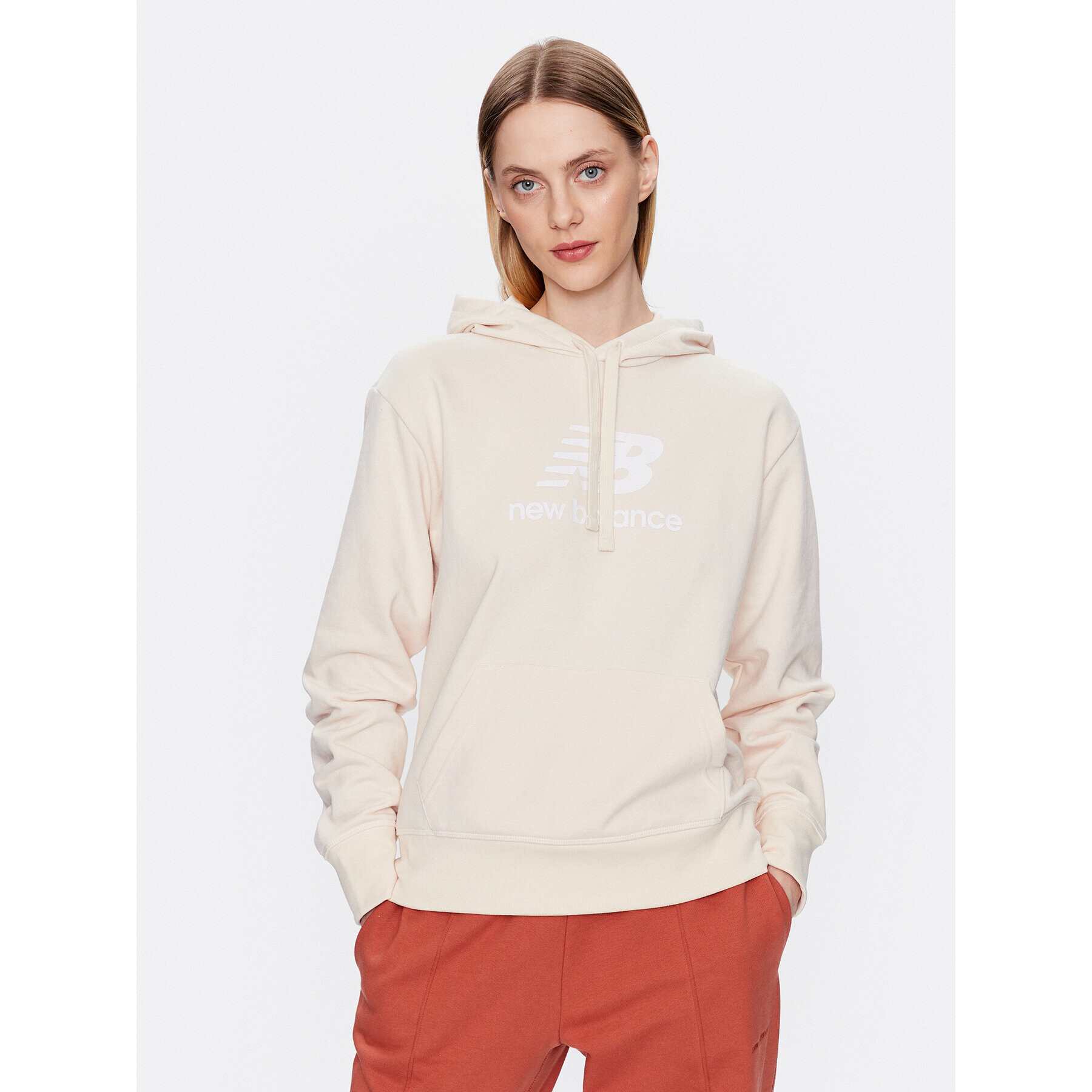 New Balance Суитшърт WT31533 Бежов Relaxed Fit - Pepit.bg