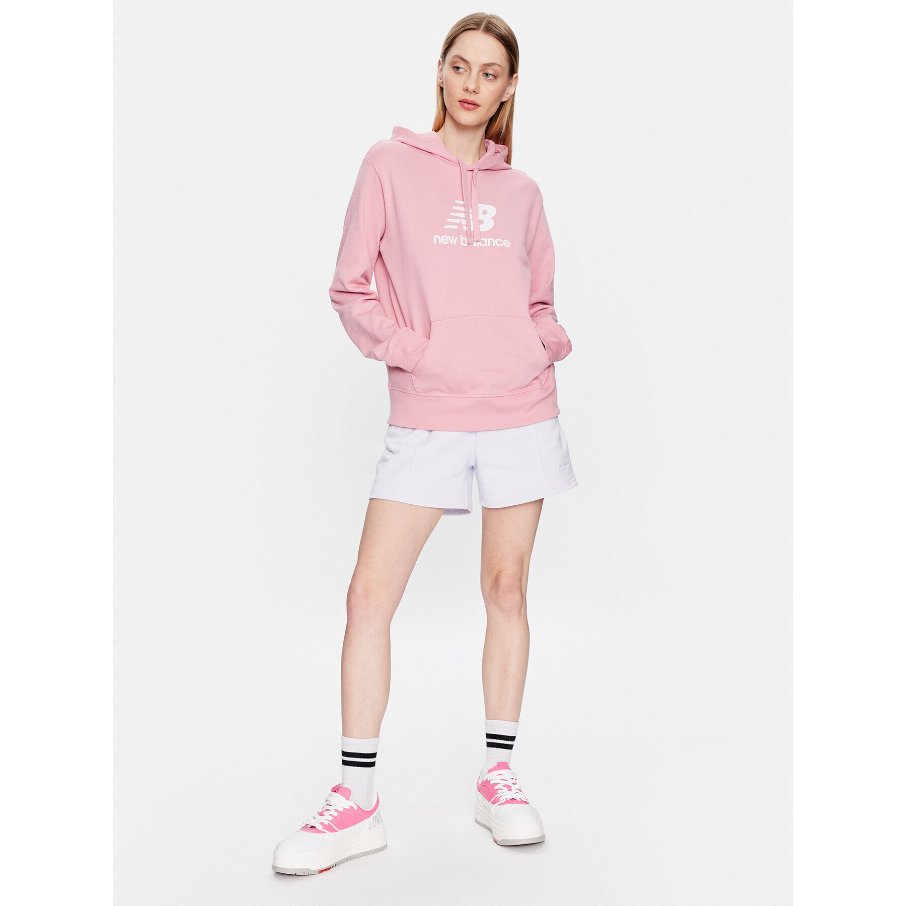 New Balance Суитшърт WT31533 Розов Relaxed Fit - Pepit.bg