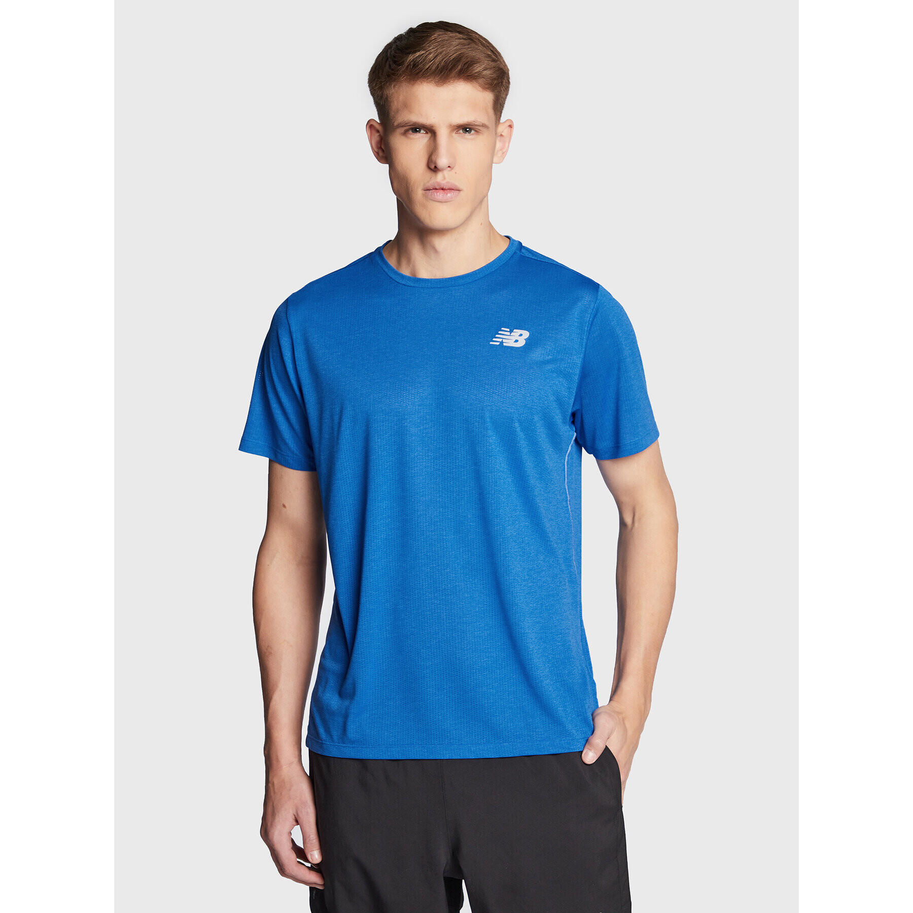 New Balance Тениска от техническо трико Impact Run MT21262 Син Athletic Fit - Pepit.bg