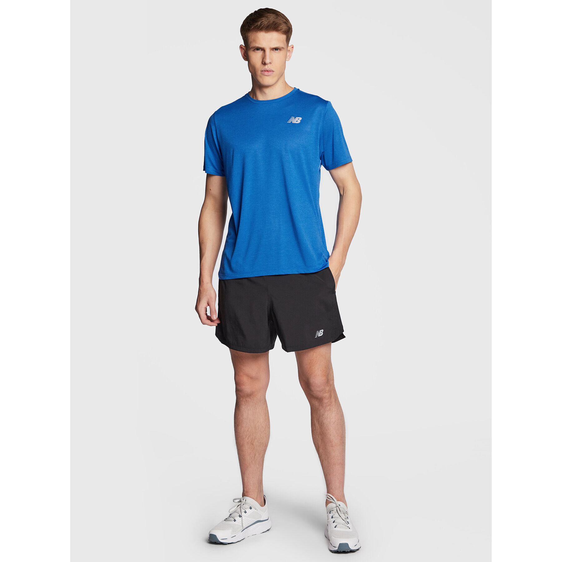 New Balance Тениска от техническо трико Impact Run MT21262 Син Athletic Fit - Pepit.bg