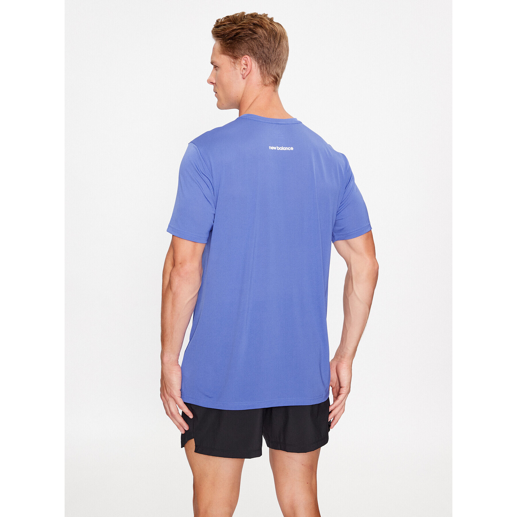 New Balance Тишърт Accelerate Short Sleeve MT23222 Син Regular Fit - Pepit.bg