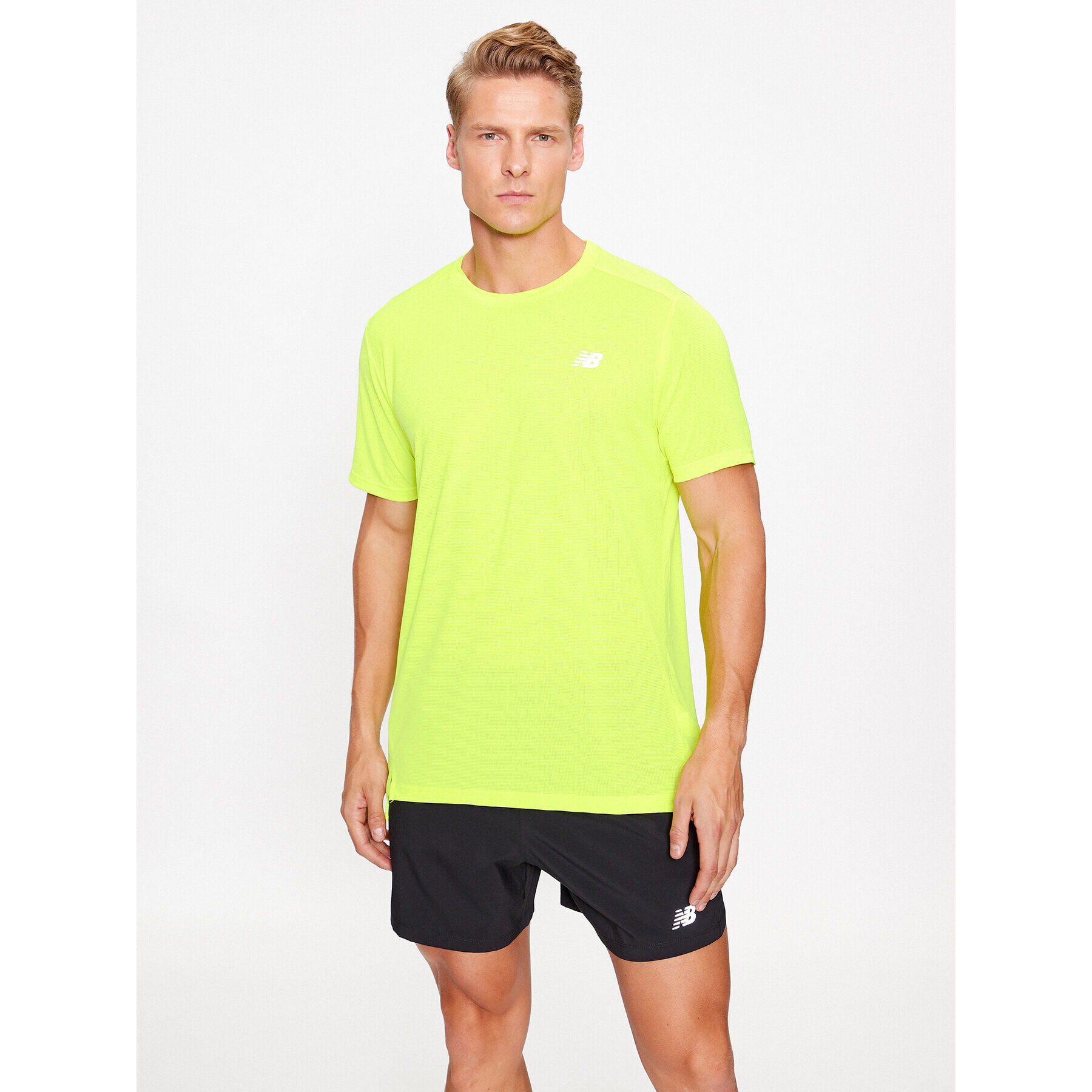 New Balance Тишърт Accelerate Short Sleeve MT23222 Зелен Regular Fit - Pepit.bg