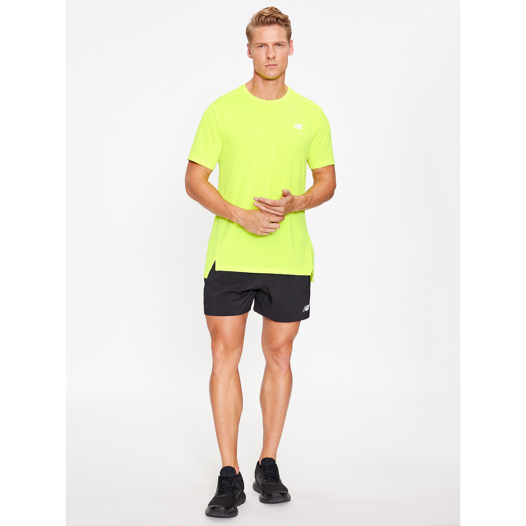 New Balance Тишърт Accelerate Short Sleeve MT23222 Зелен Regular Fit - Pepit.bg