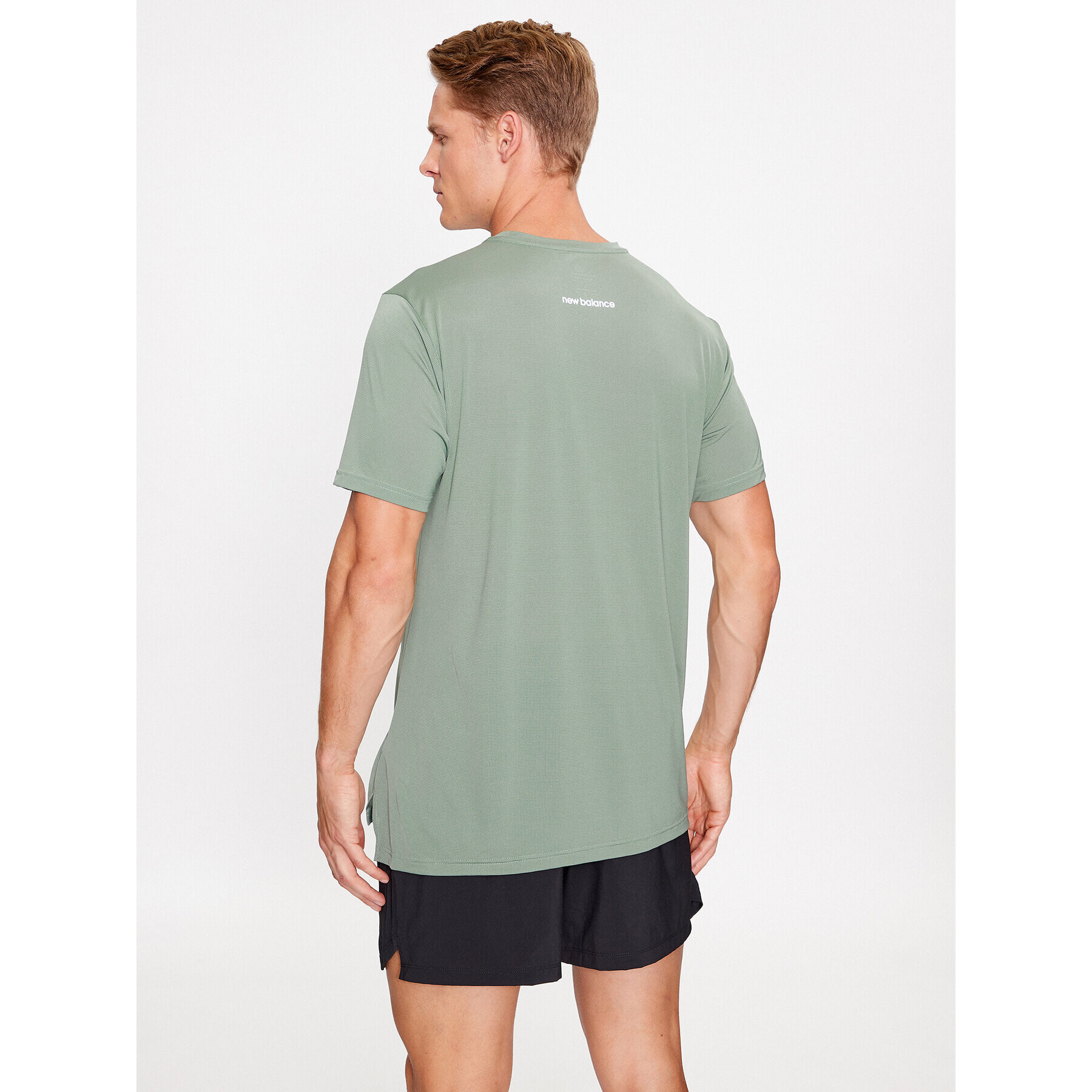 New Balance Тишърт Accelerate Short Sleeve MT23222 Зелен Regular Fit - Pepit.bg