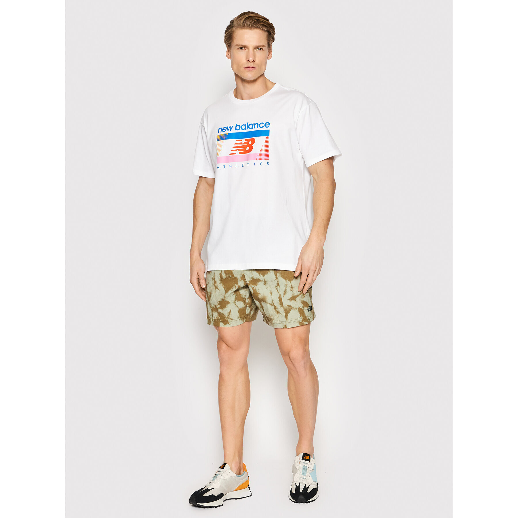 New Balance Тишърт Ath Amp MT21502 Бял Relaxed Fit - Pepit.bg