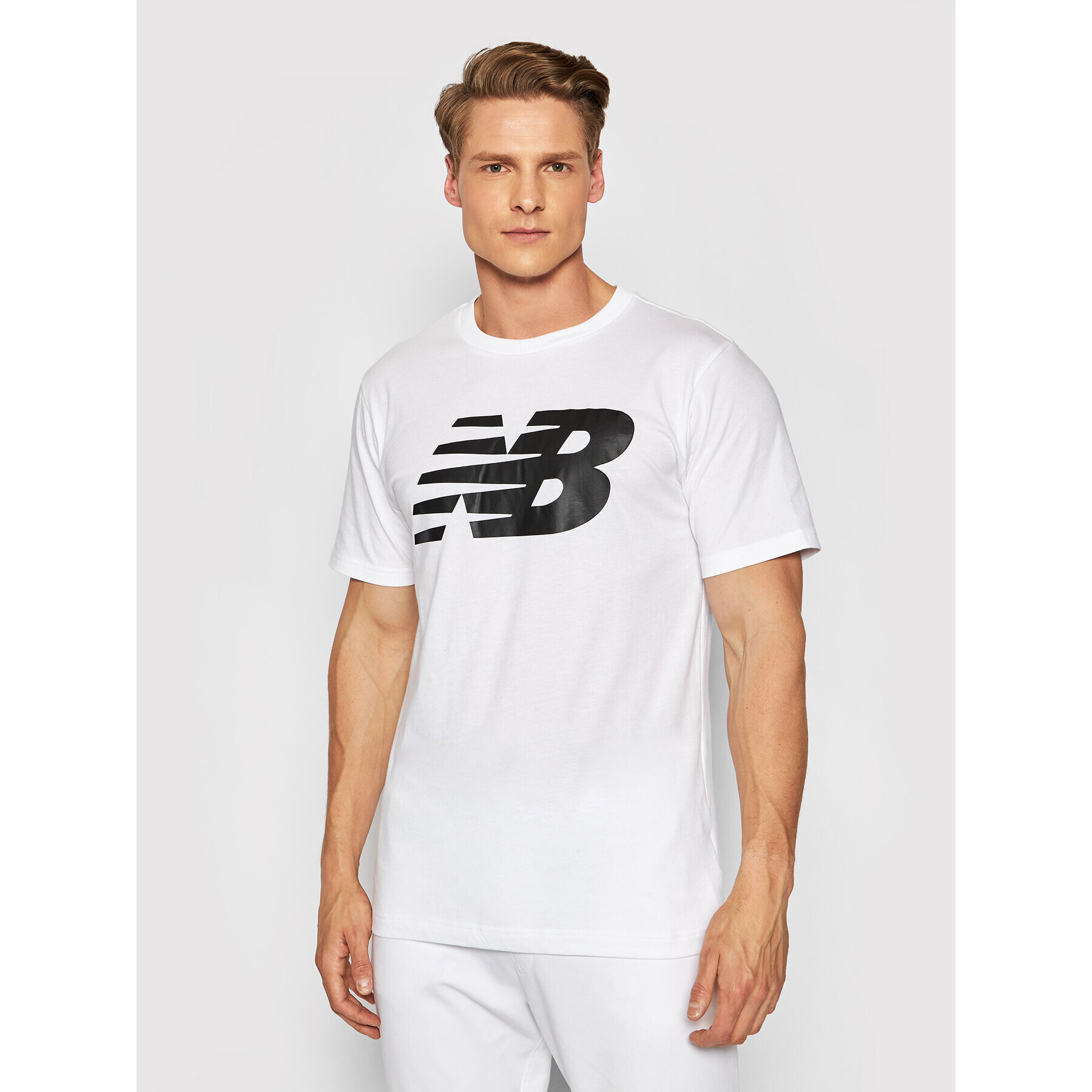 New Balance Тишърт Classics Tee MT03919 Бял Athletic Fit - Pepit.bg