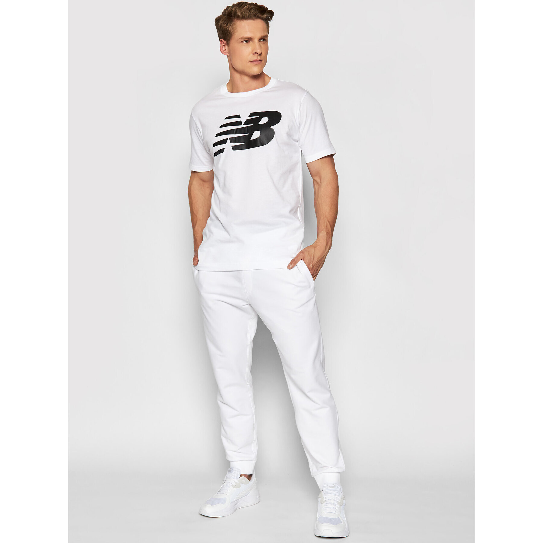 New Balance Тишърт Classics Tee MT03919 Бял Athletic Fit - Pepit.bg