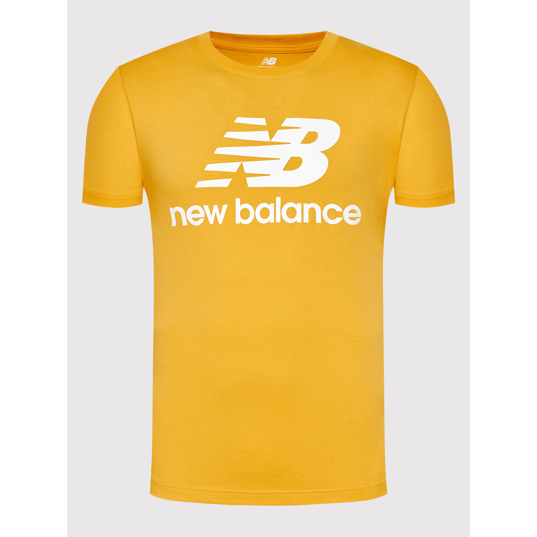 New Balance Тишърт Essential Logo MT01575 Жълт Athletic Fit - Pepit.bg