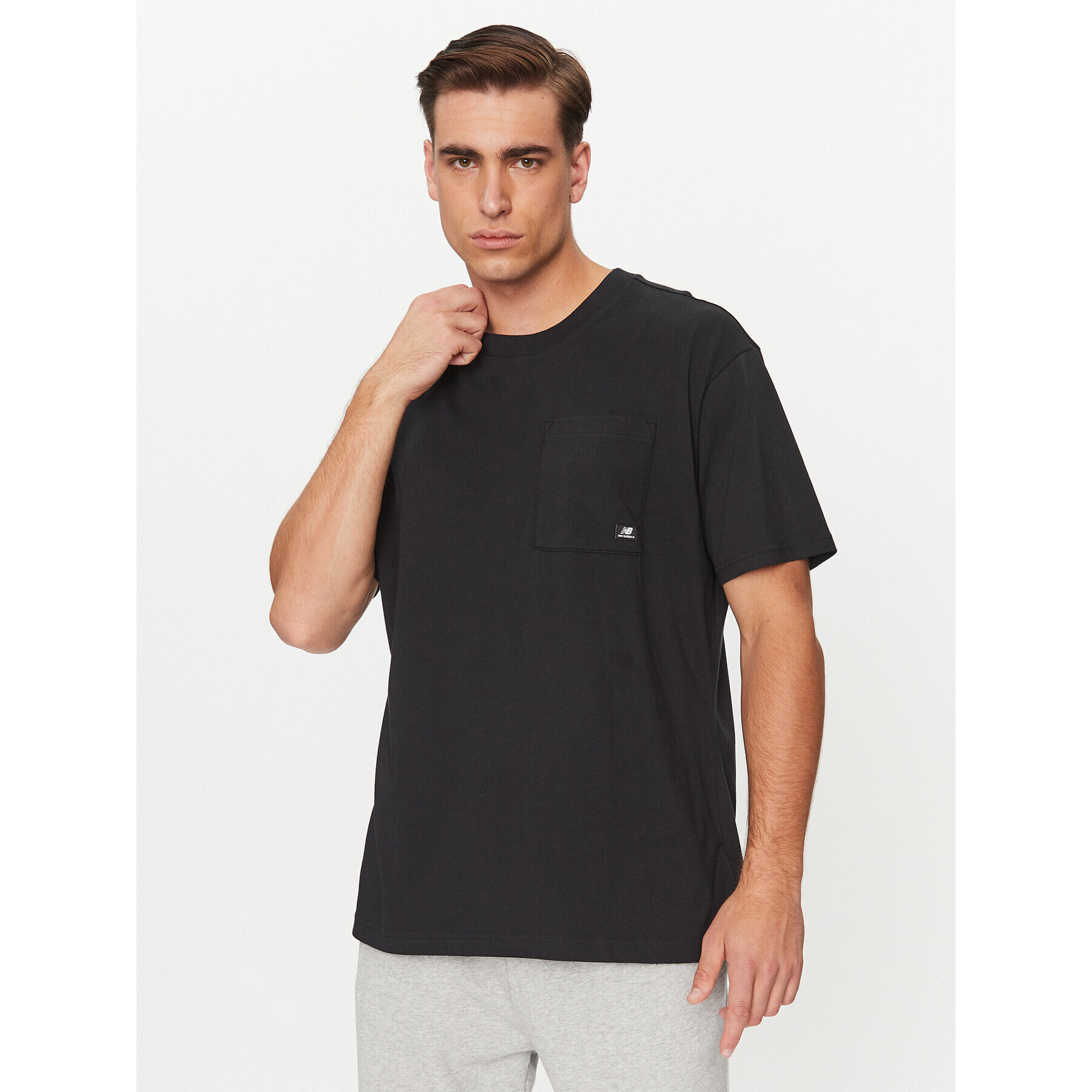 New Balance Тишърт Essentials Reimagined Cotton Jersey Short Sleeve T-shirt MT31542 Черен Regular Fit - Pepit.bg