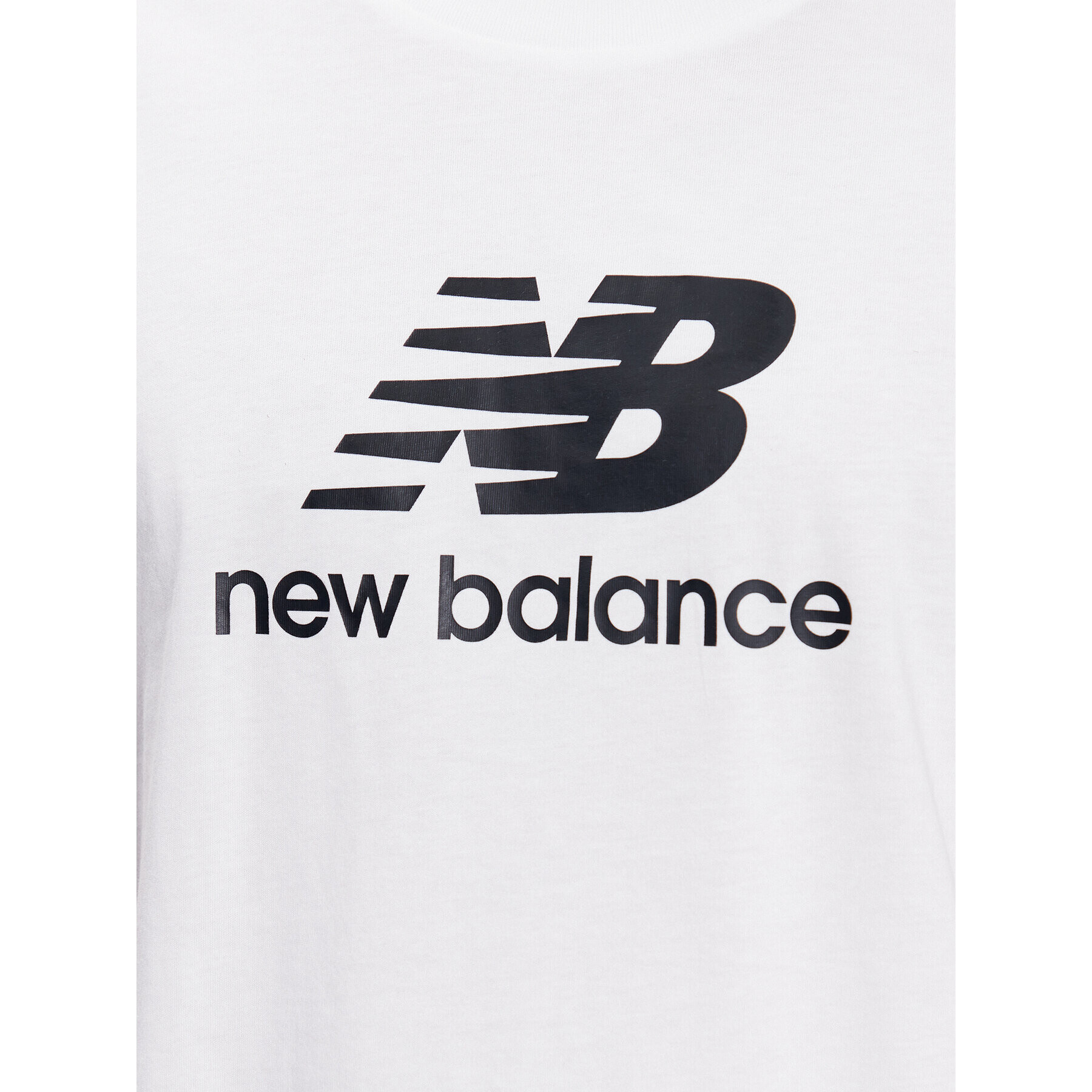 New Balance Тишърт Essentials Stacked Logo MT31541 Бял Relaxed Fit - Pepit.bg