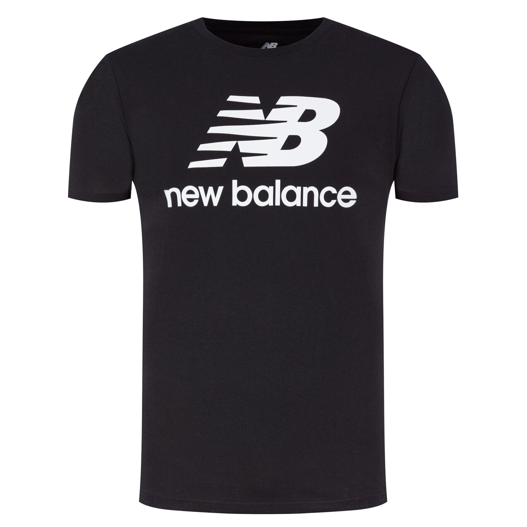 New Balance Тишърт Essentials Stacked Logo Tee MT01575 Черен Athletic Fit - Pepit.bg