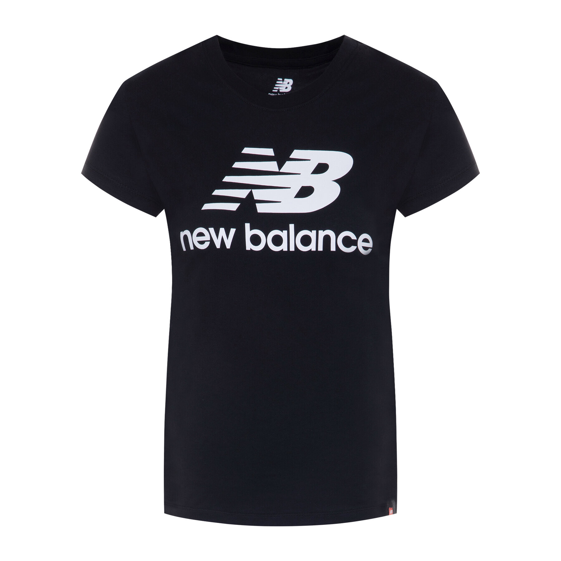 New Balance Тишърт Essentials Stacked Logo Tee WT91546 Черен Athletic Fit - Pepit.bg