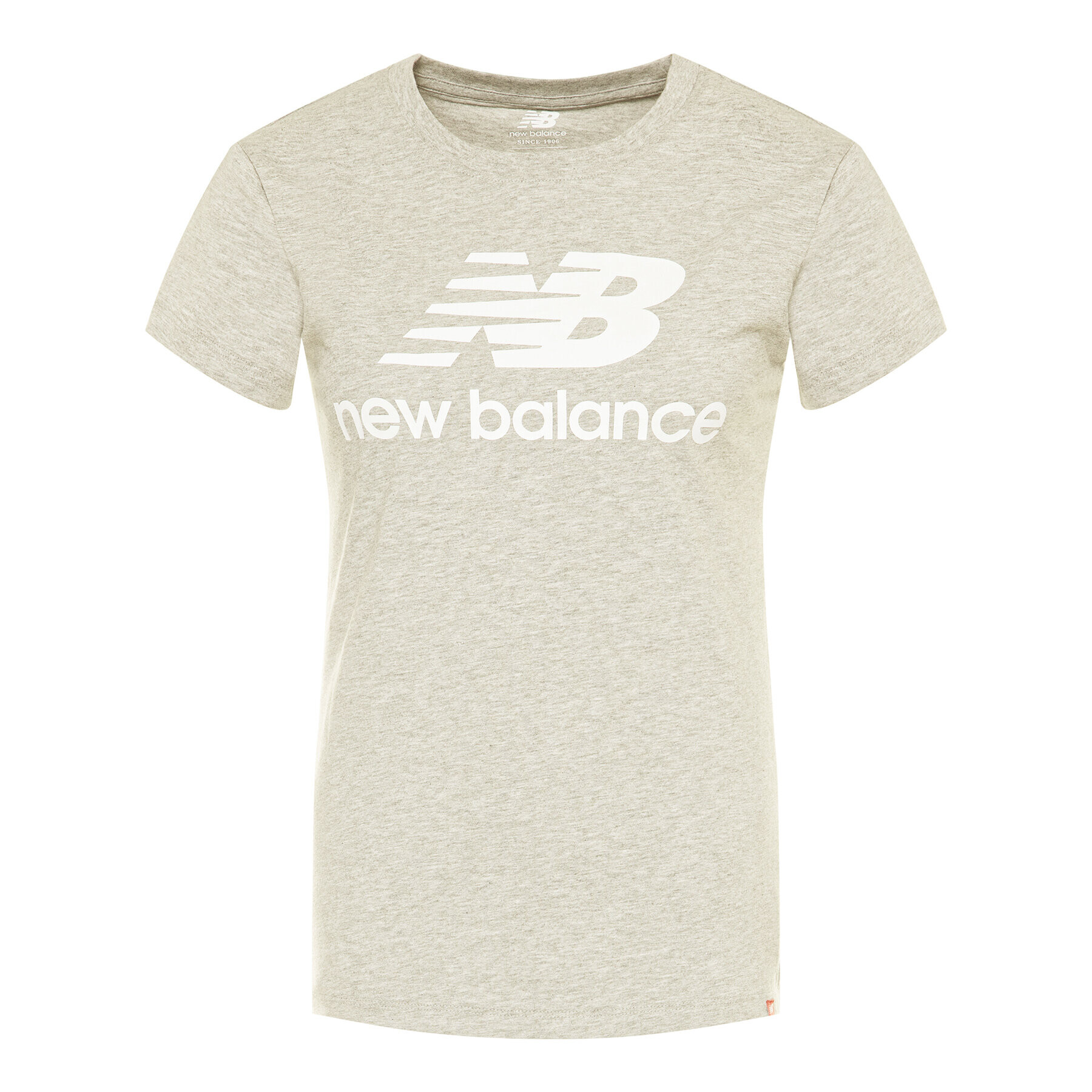 New Balance Тишърт Essentials Stacked Logo Tee WT91546 Сив Athletic Fit - Pepit.bg