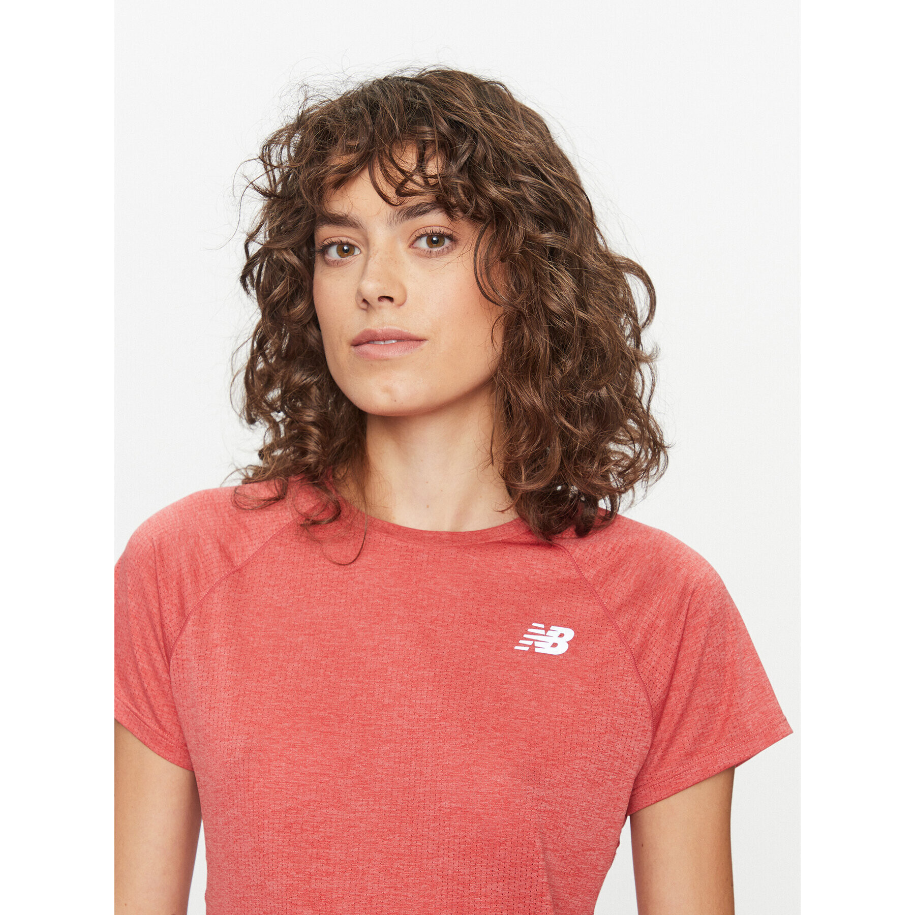 New Balance Тишърт Impact Run Short Sleeve WT21262 Червен Regular Fit - Pepit.bg