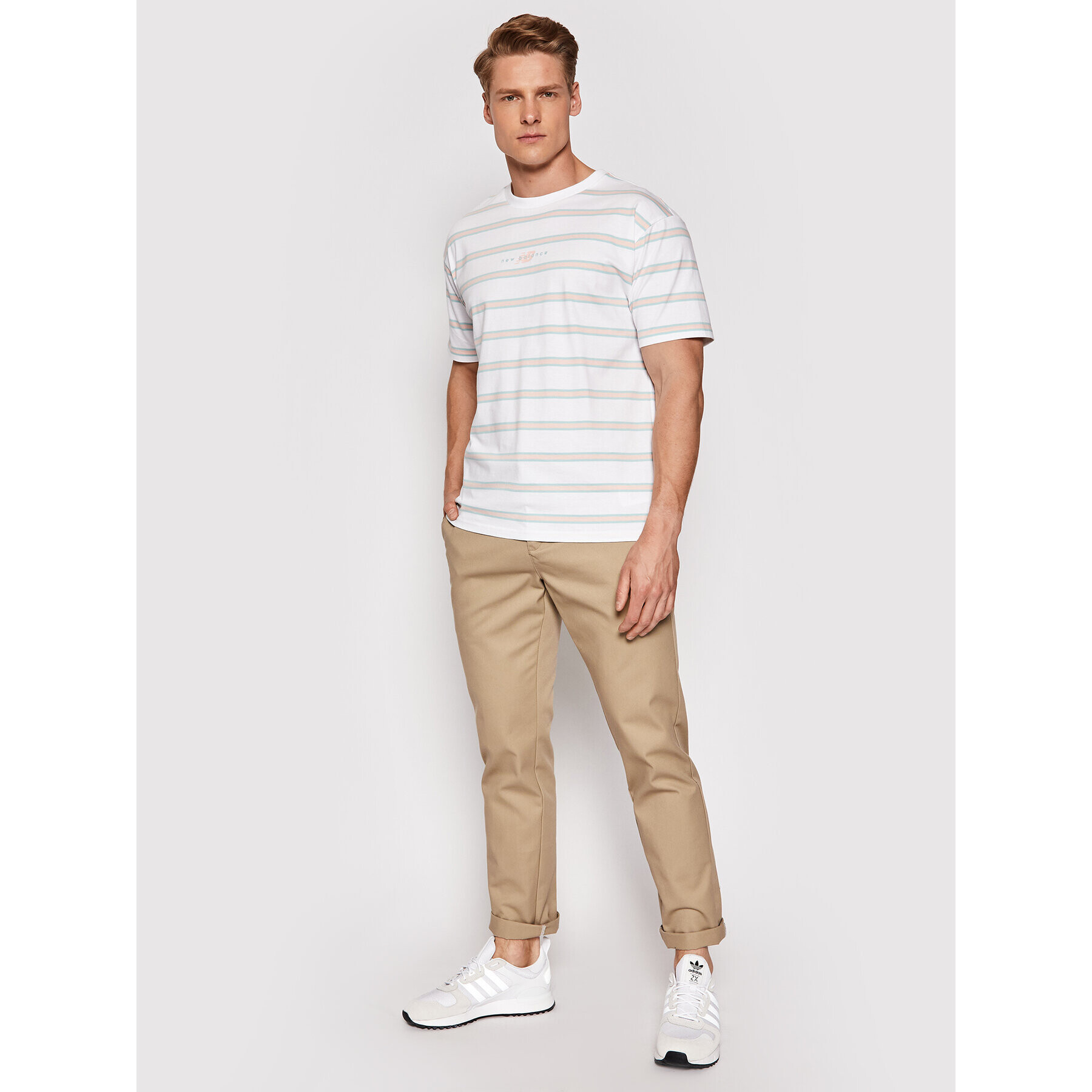 New Balance Тишърт MT01514 Бял Regular Fit - Pepit.bg