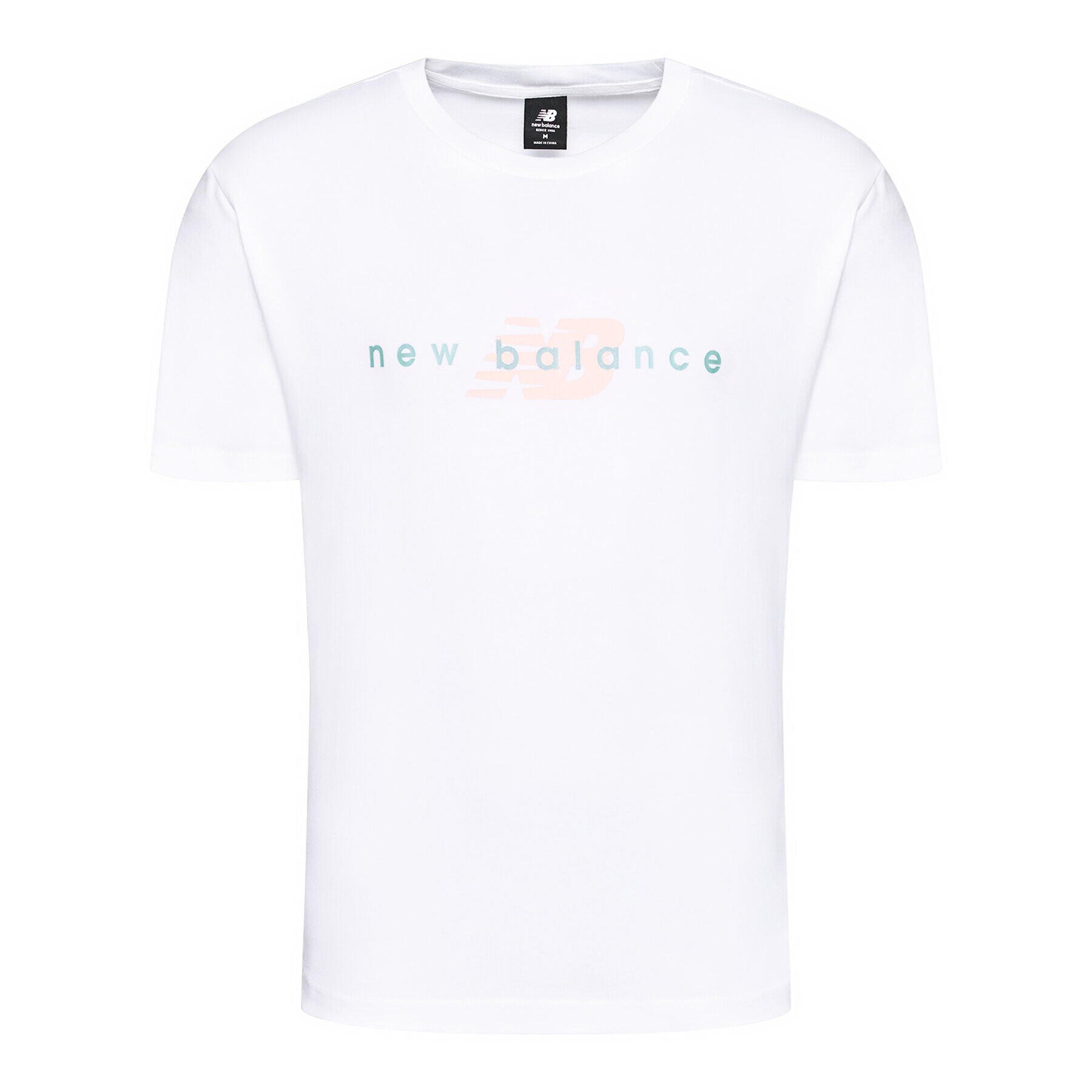 New Balance Тишърт MT01516 Бял Relaxed Fit - Pepit.bg