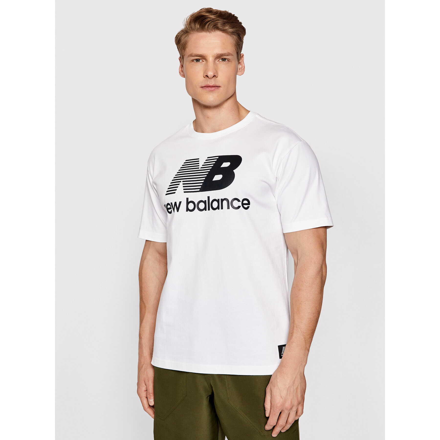 New Balance Тишърт MT01518 Бял Relaxed Fit - Pepit.bg