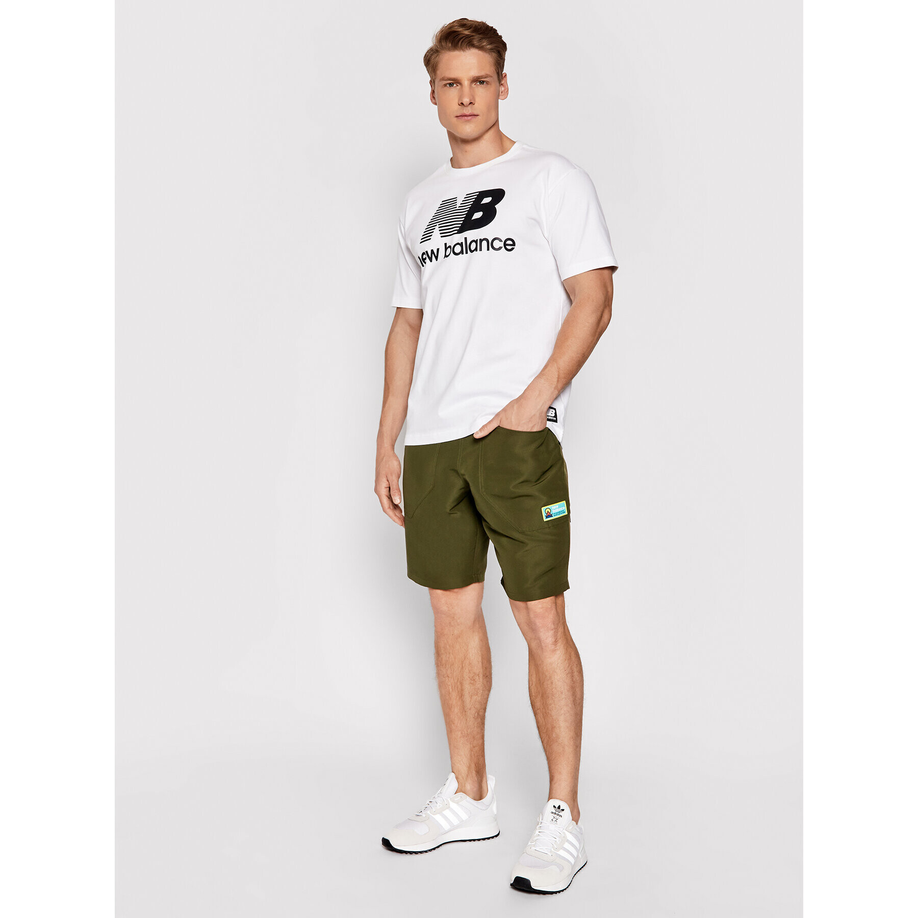 New Balance Тишърт MT01518 Бял Relaxed Fit - Pepit.bg