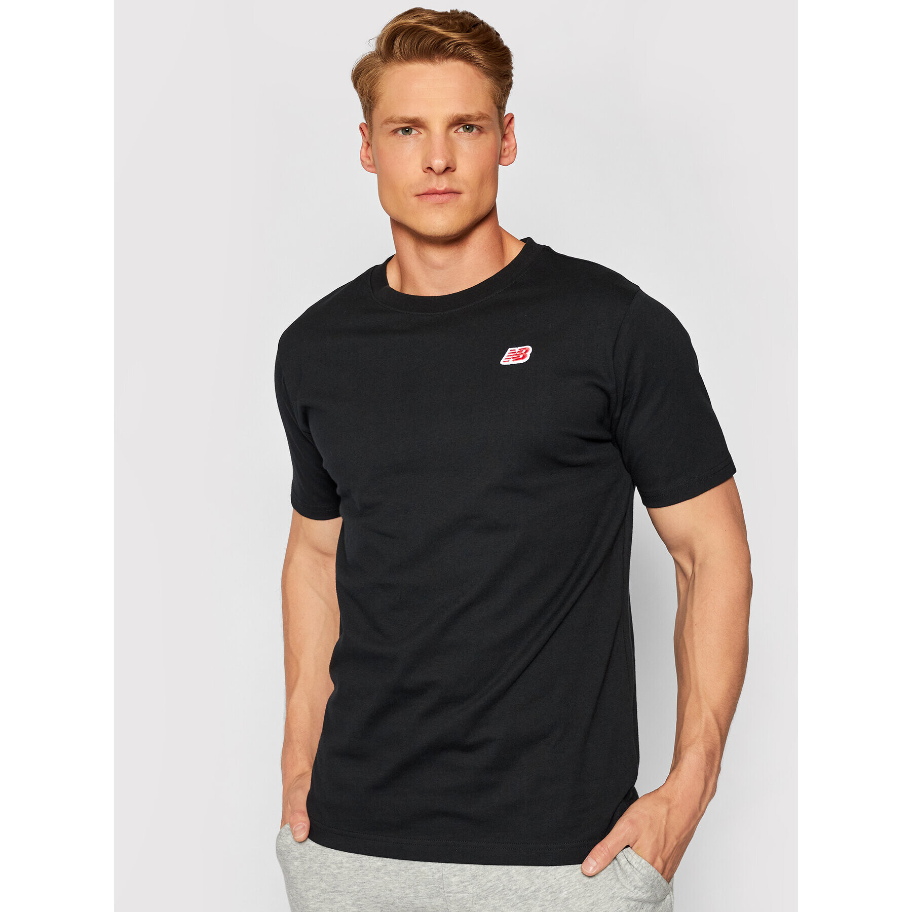 New Balance Тишърт MT01660 Черен Slim Fit - Pepit.bg