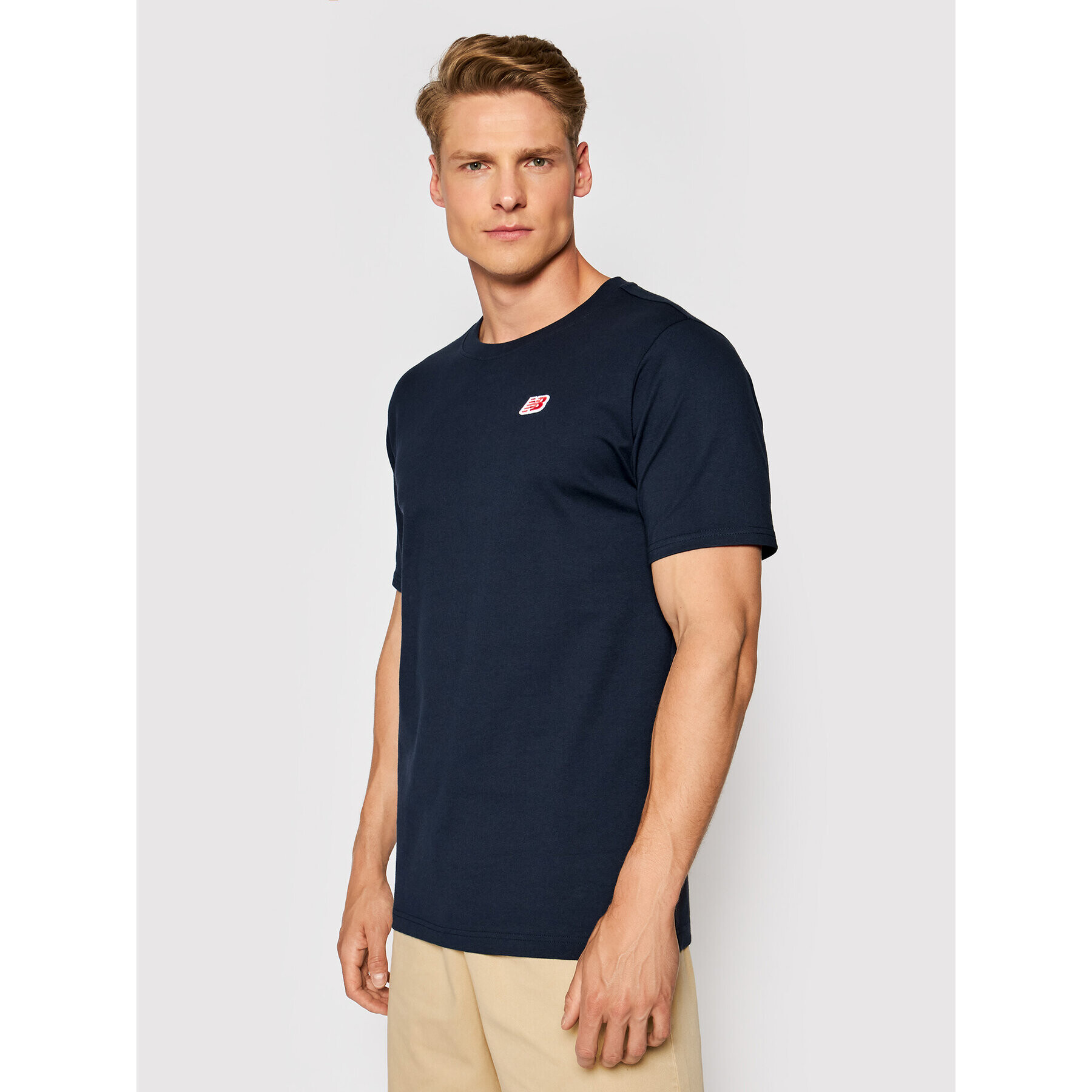 New Balance Тишърт MT01660 Тъмносин Athletic Fit - Pepit.bg