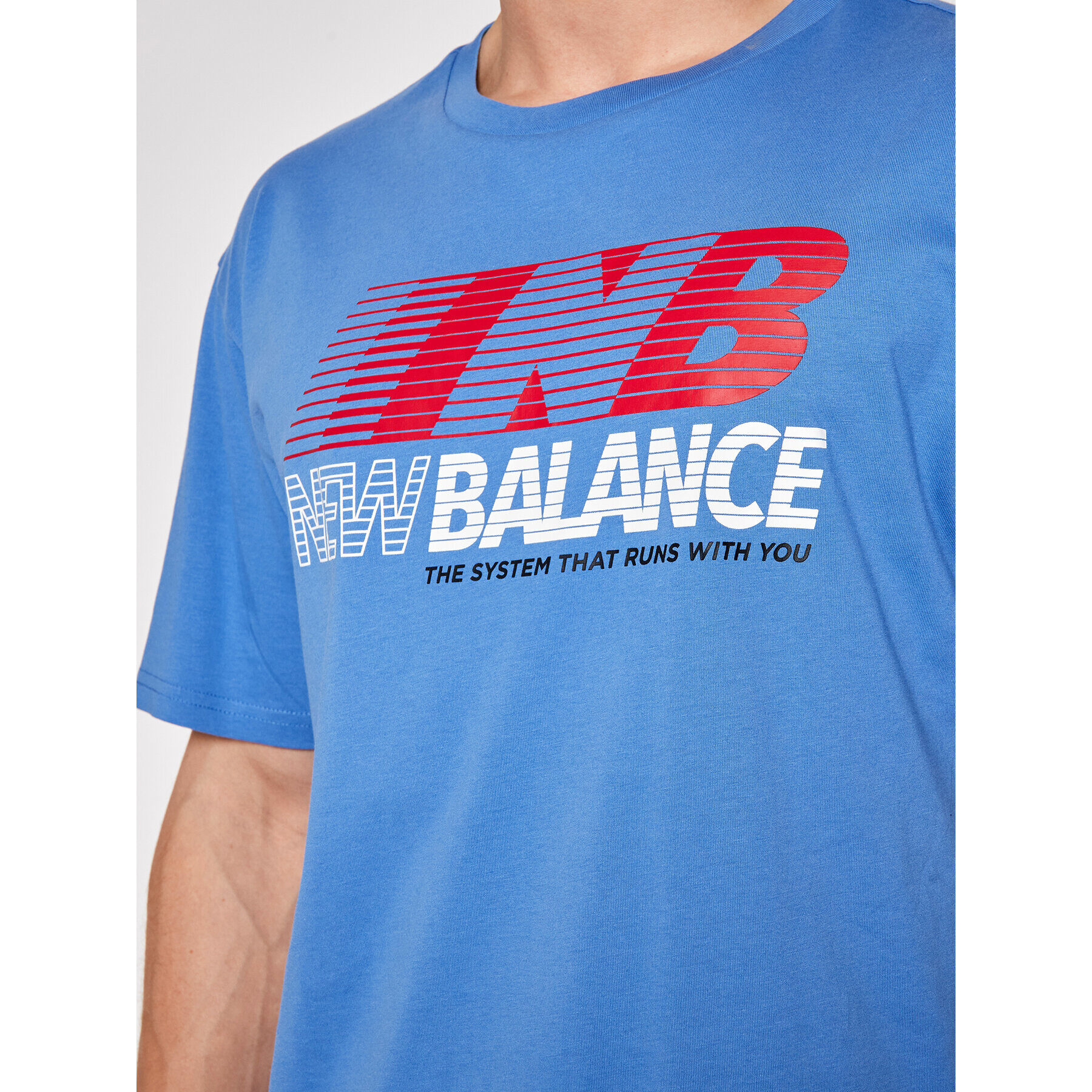New Balance Тишърт MT03513 Тъмносин Relaxed Fit - Pepit.bg