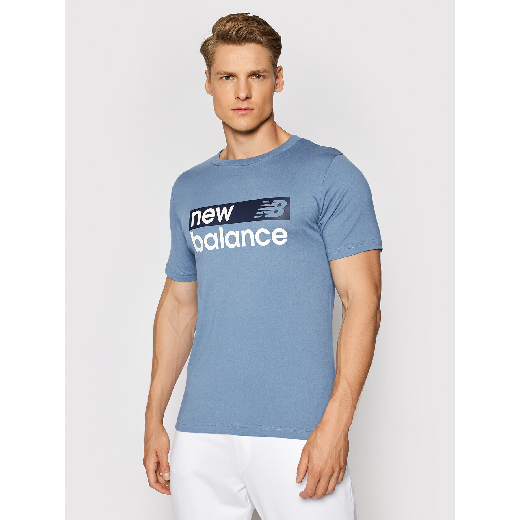 New Balance Тишърт MT03917 Тъмносин Regular Fit - Pepit.bg